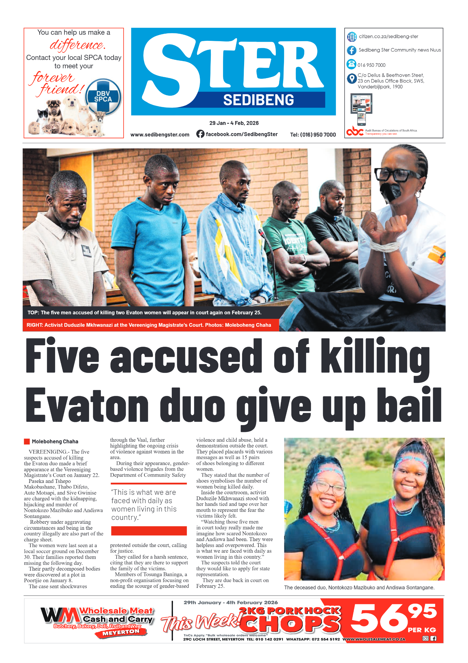 Sedibengster 29 January 2026 page 1