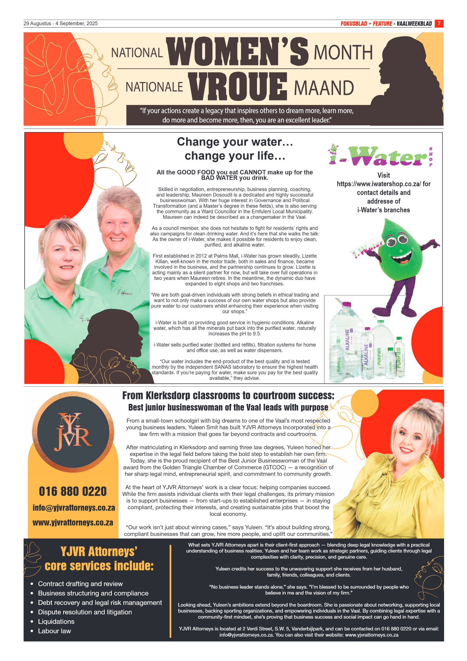 NATIONAL WOMEN’S MONTH page 1