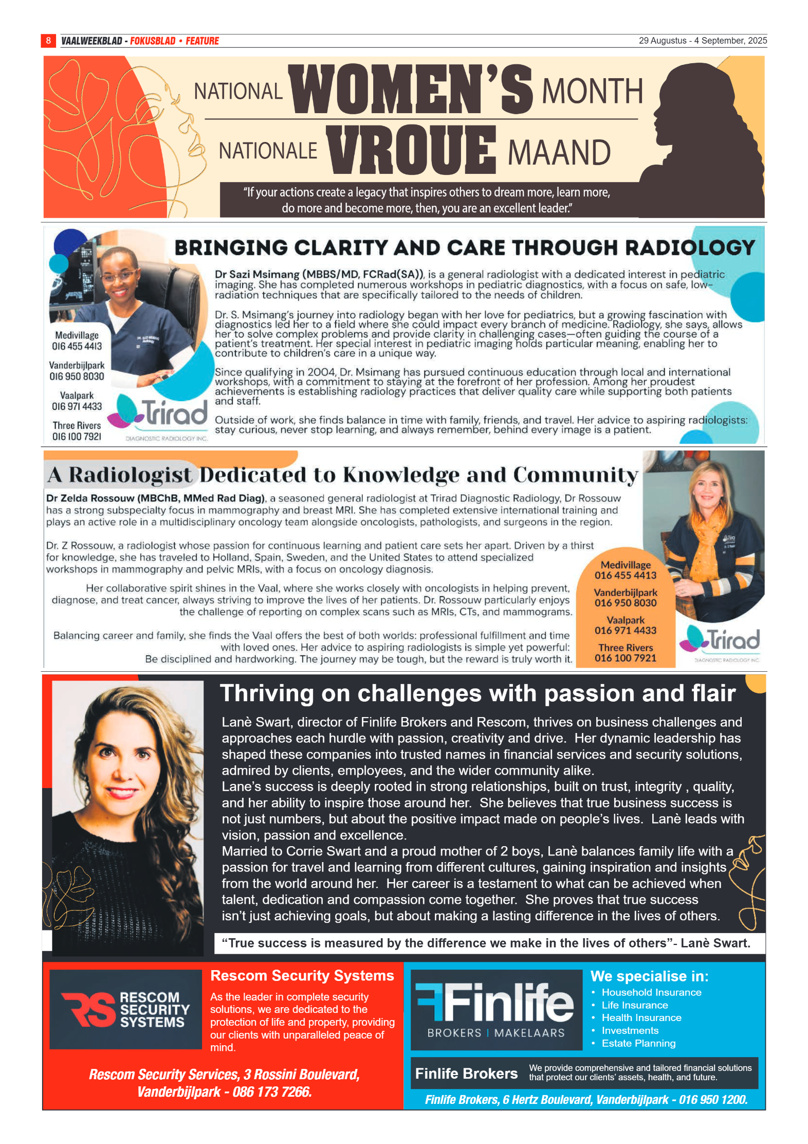 NATIONAL WOMEN’S MONTH page 2