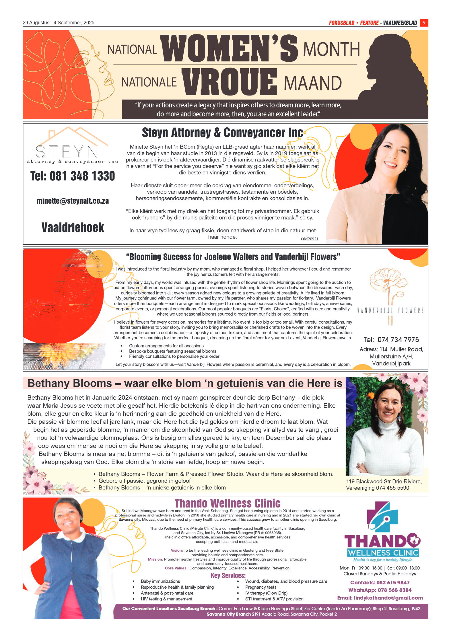 NATIONAL WOMEN’S MONTH page 3