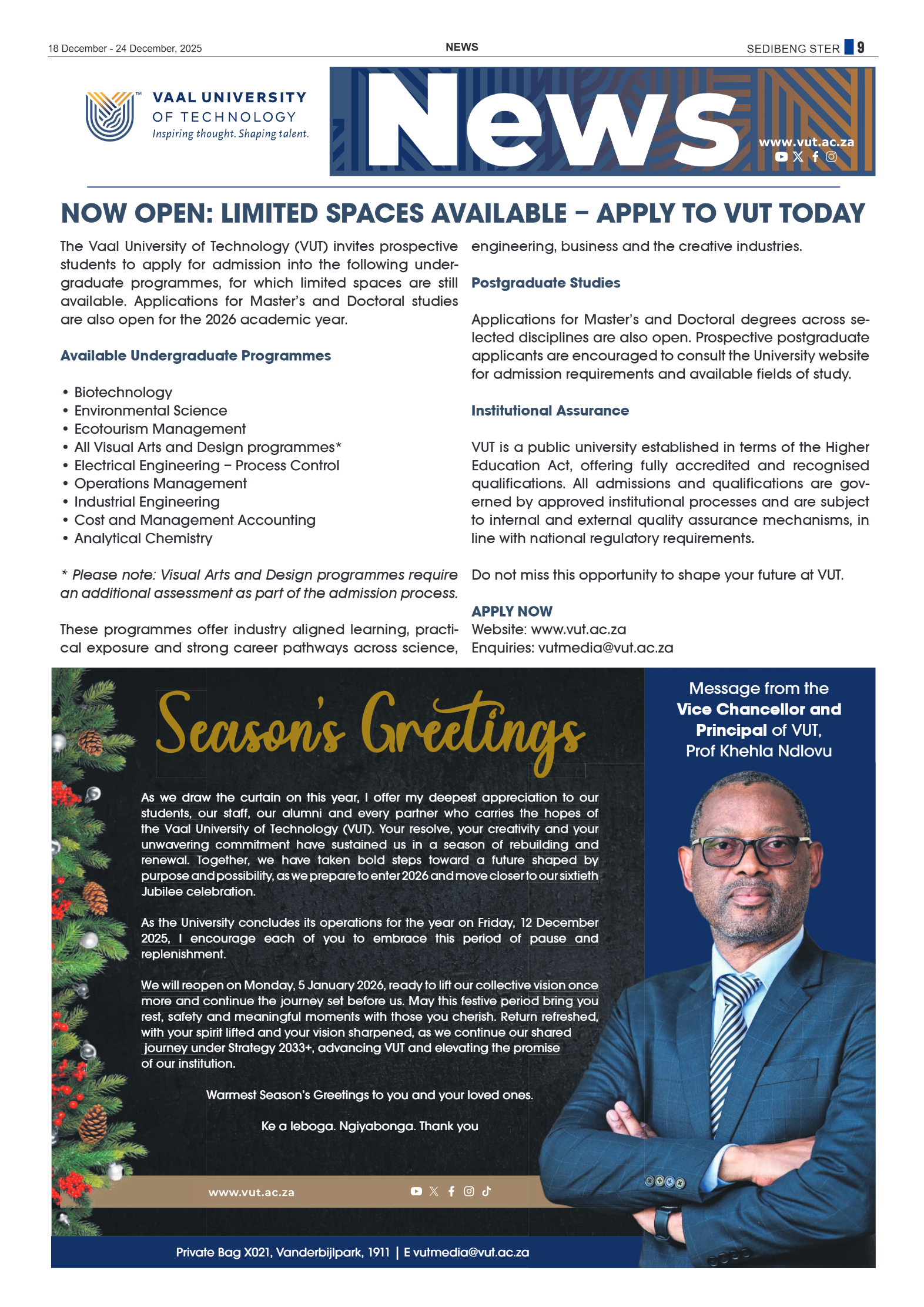 Sedibeng Ster 18 December 2025 page 9