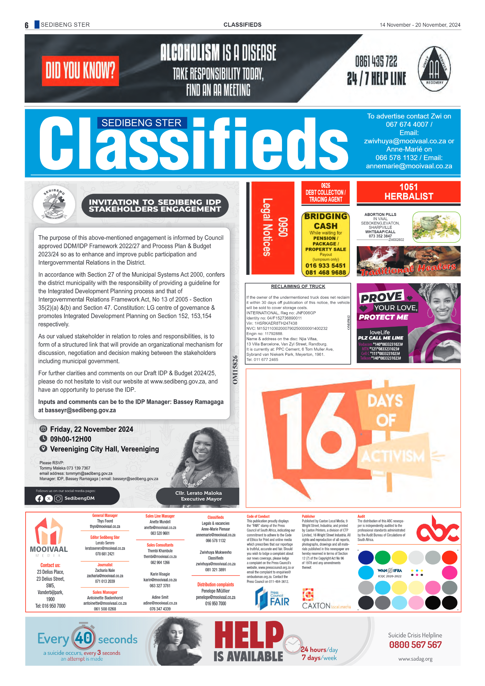 Sedibeng Ster 14 November – 20 November, 2024 page 6