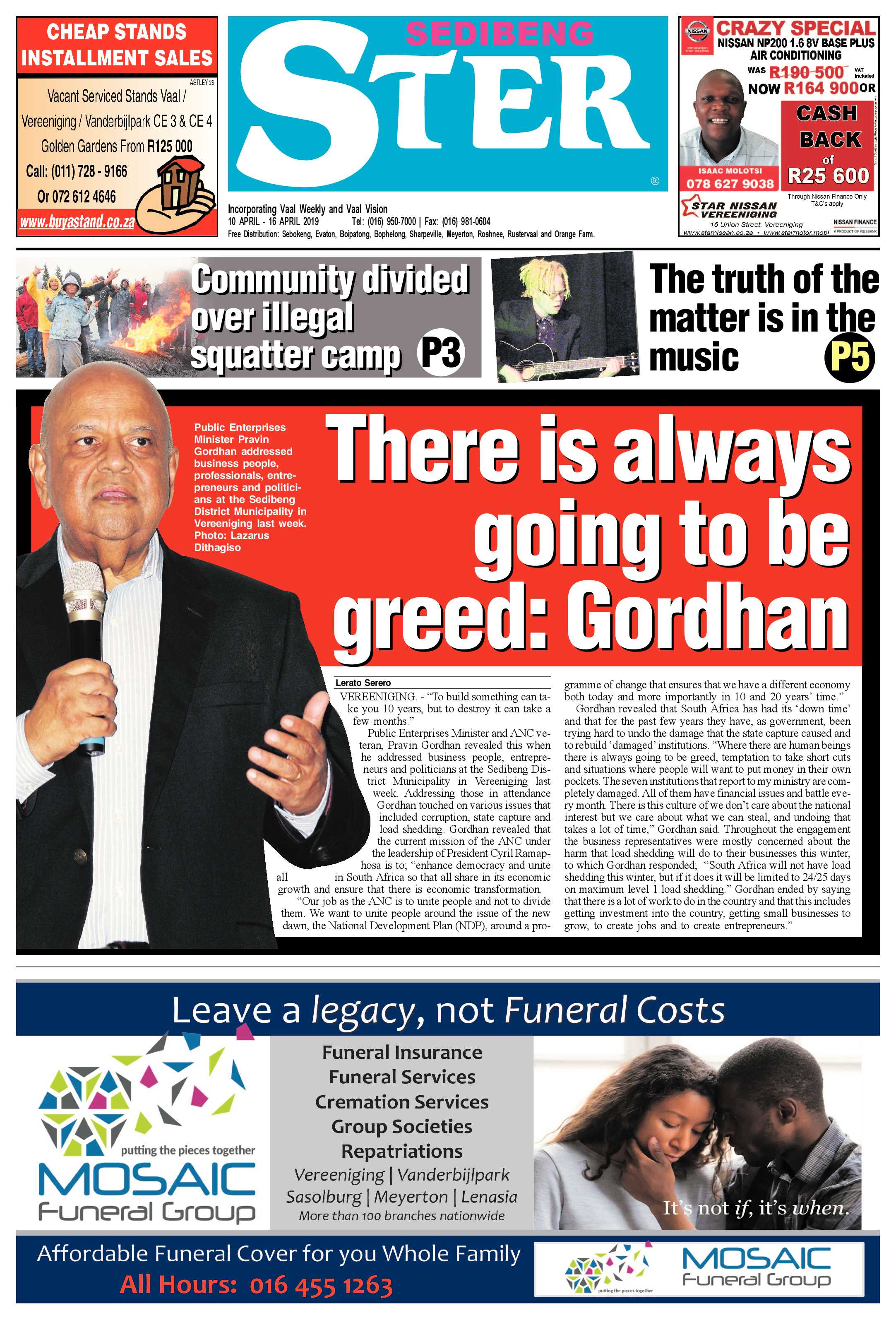 Sedibeng Ster 10 – 16 April 2019 page 1