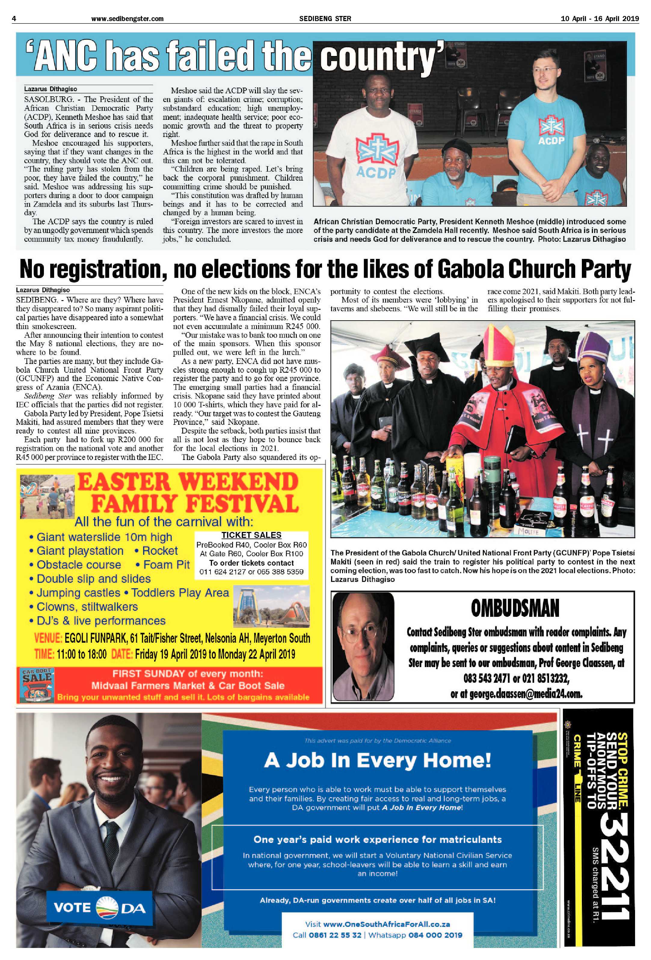 Sedibeng Ster 10 – 16 April 2019 page 4