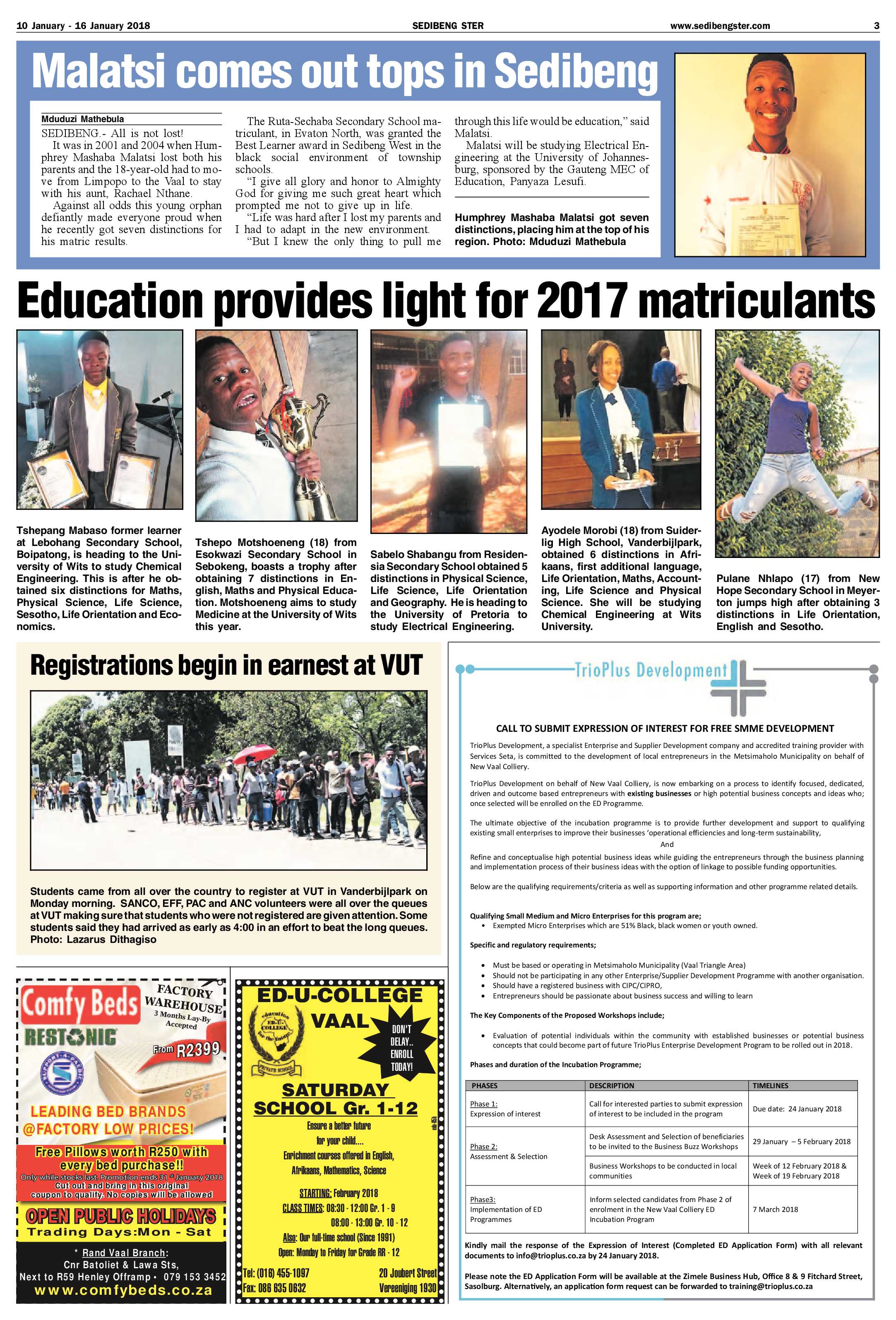 Sedibeng Ster 10 – 16 January 2018 page 3