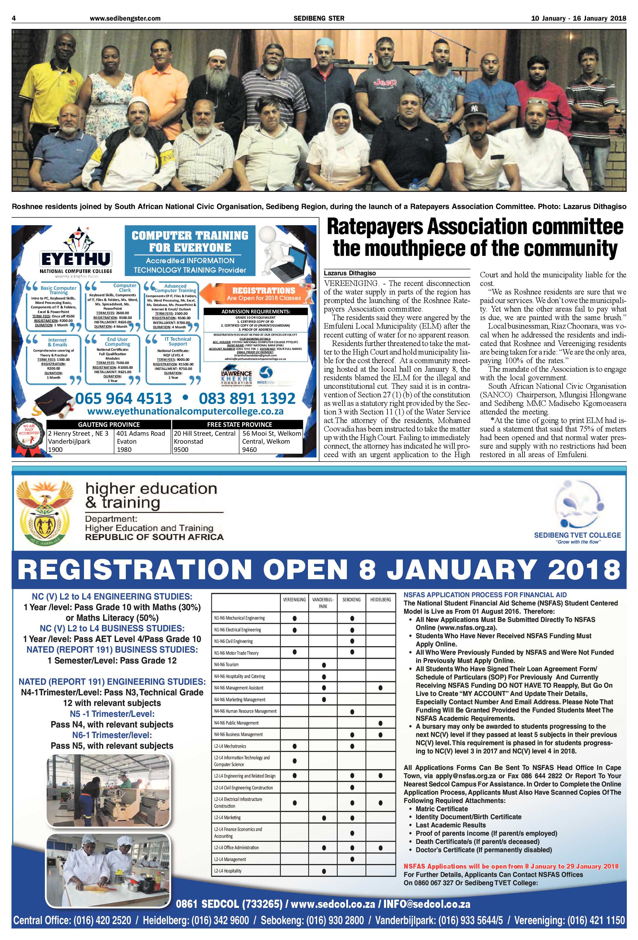 Sedibeng Ster 10 – 16 January 2018 page 4