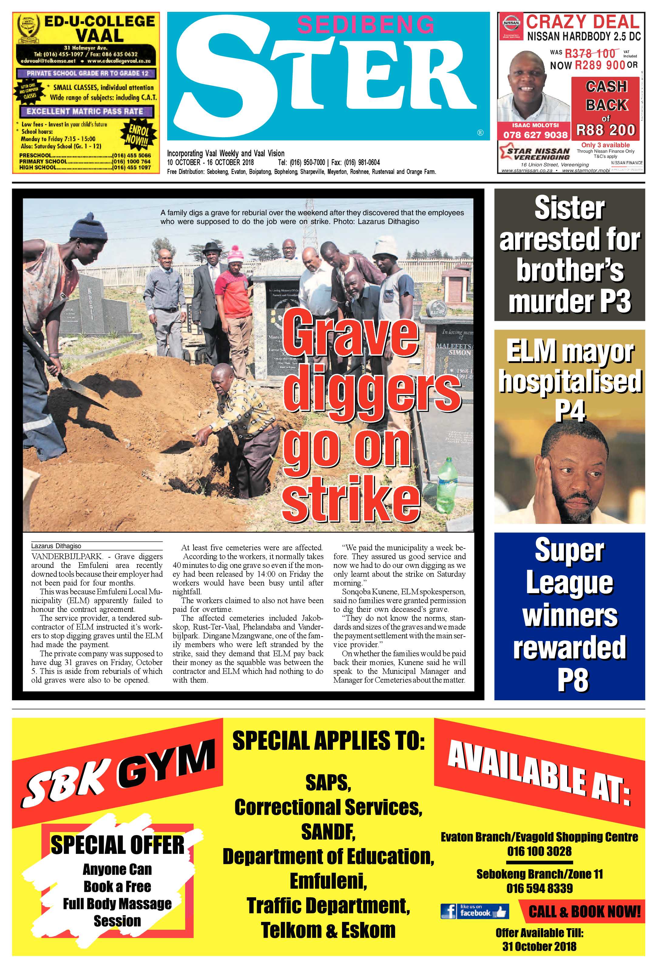 Sedibeng Ster 10 – 16 October 2018 page 1