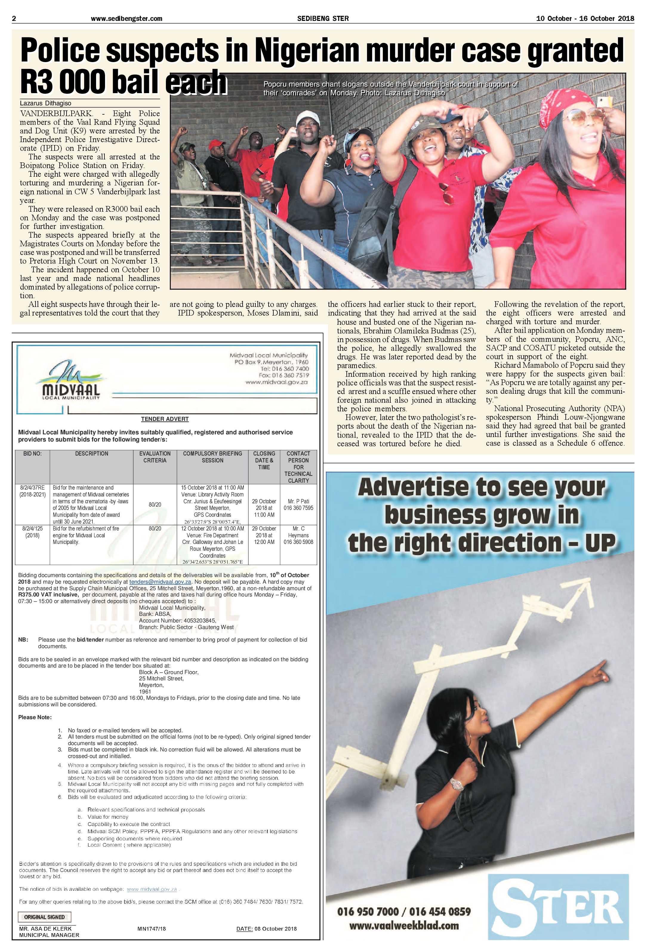 Sedibeng Ster 10 – 16 October 2018 page 2
