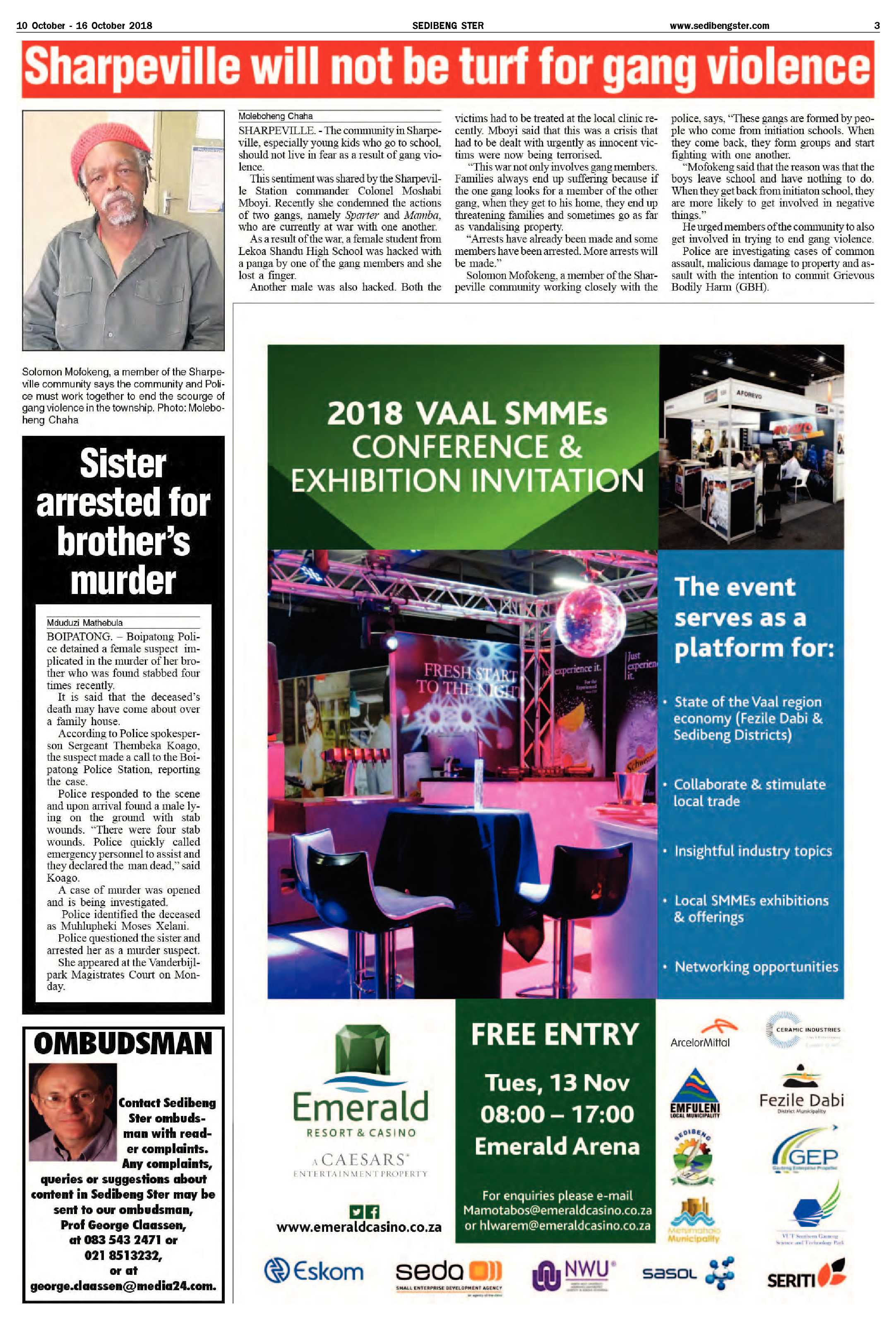 Sedibeng Ster 10 – 16 October 2018 page 3