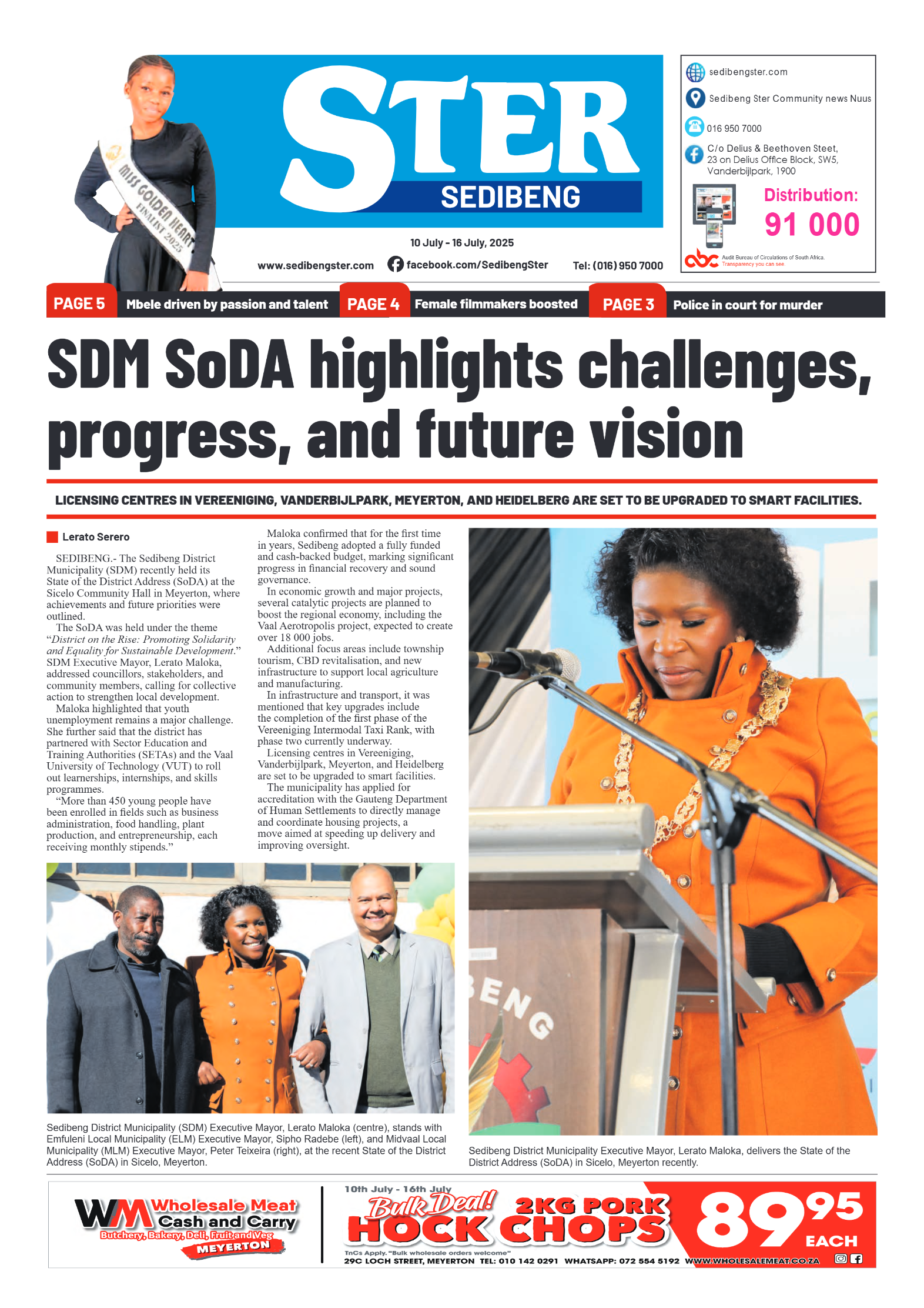 Sedibeng Ster NEWS 10 July – 16 July, 2025 page 1