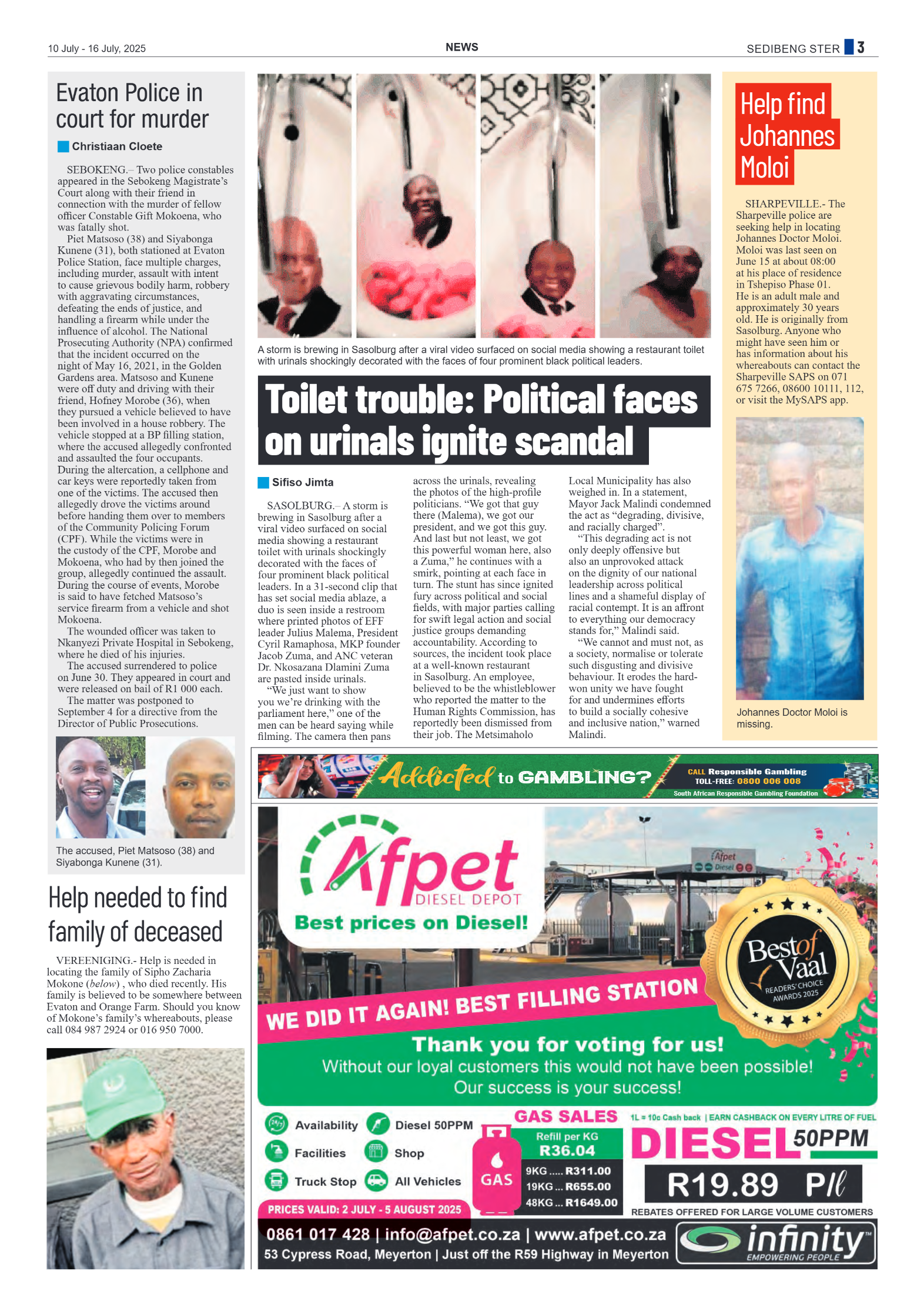 Sedibeng Ster NEWS 10 July – 16 July, 2025 page 3