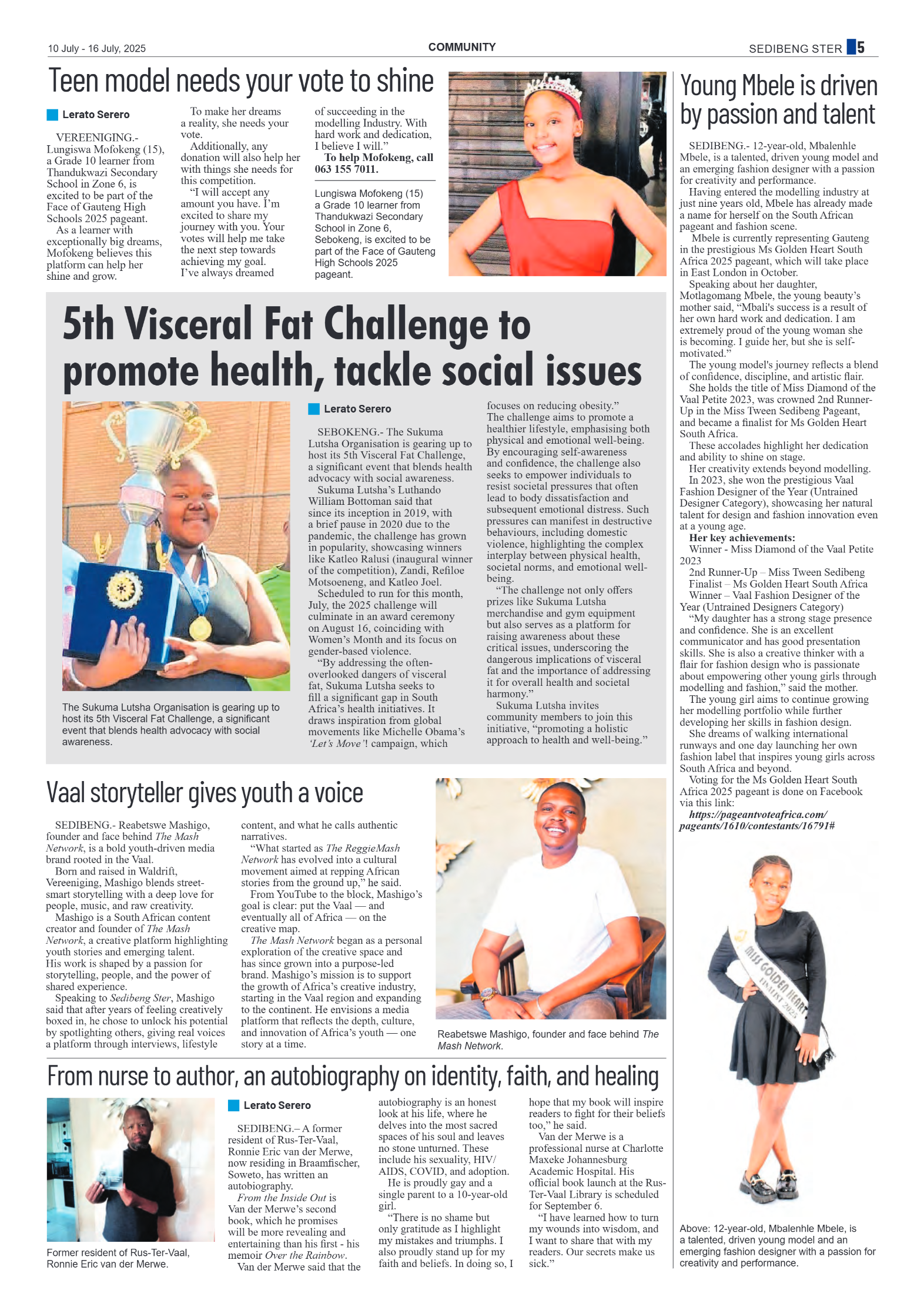 Sedibeng Ster NEWS 10 July – 16 July, 2025 page 5