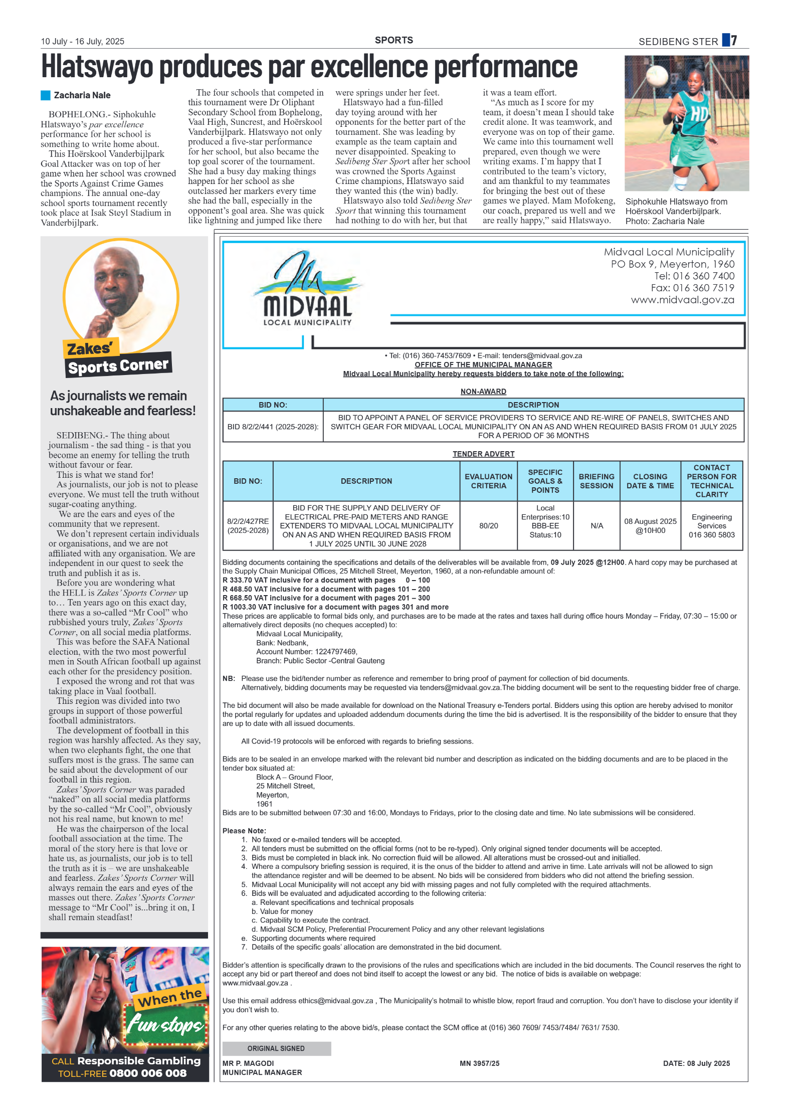 Sedibeng Ster NEWS 10 July – 16 July, 2025 page 7