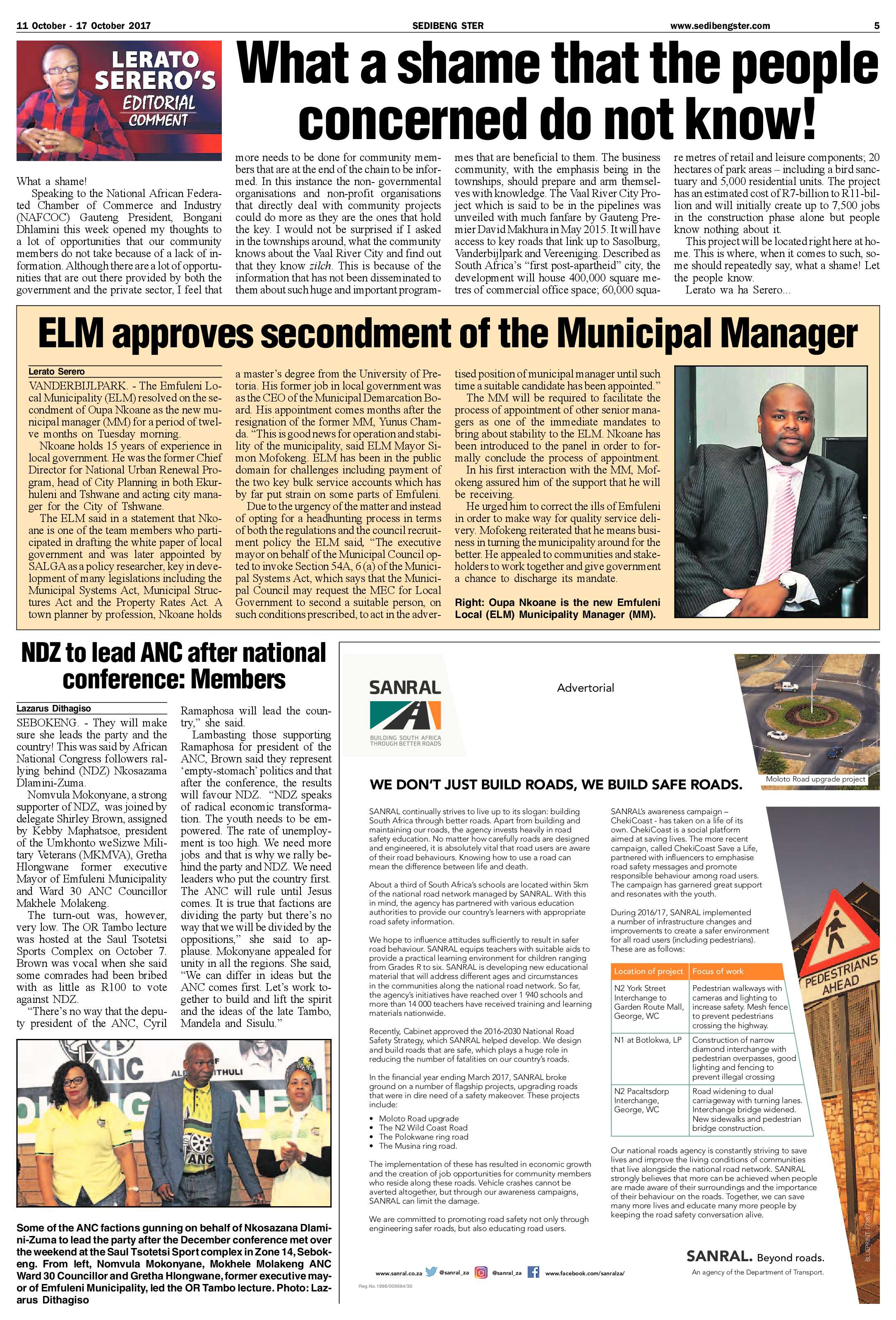Sedibeng Ster 11 – 17 October 2017 page 5