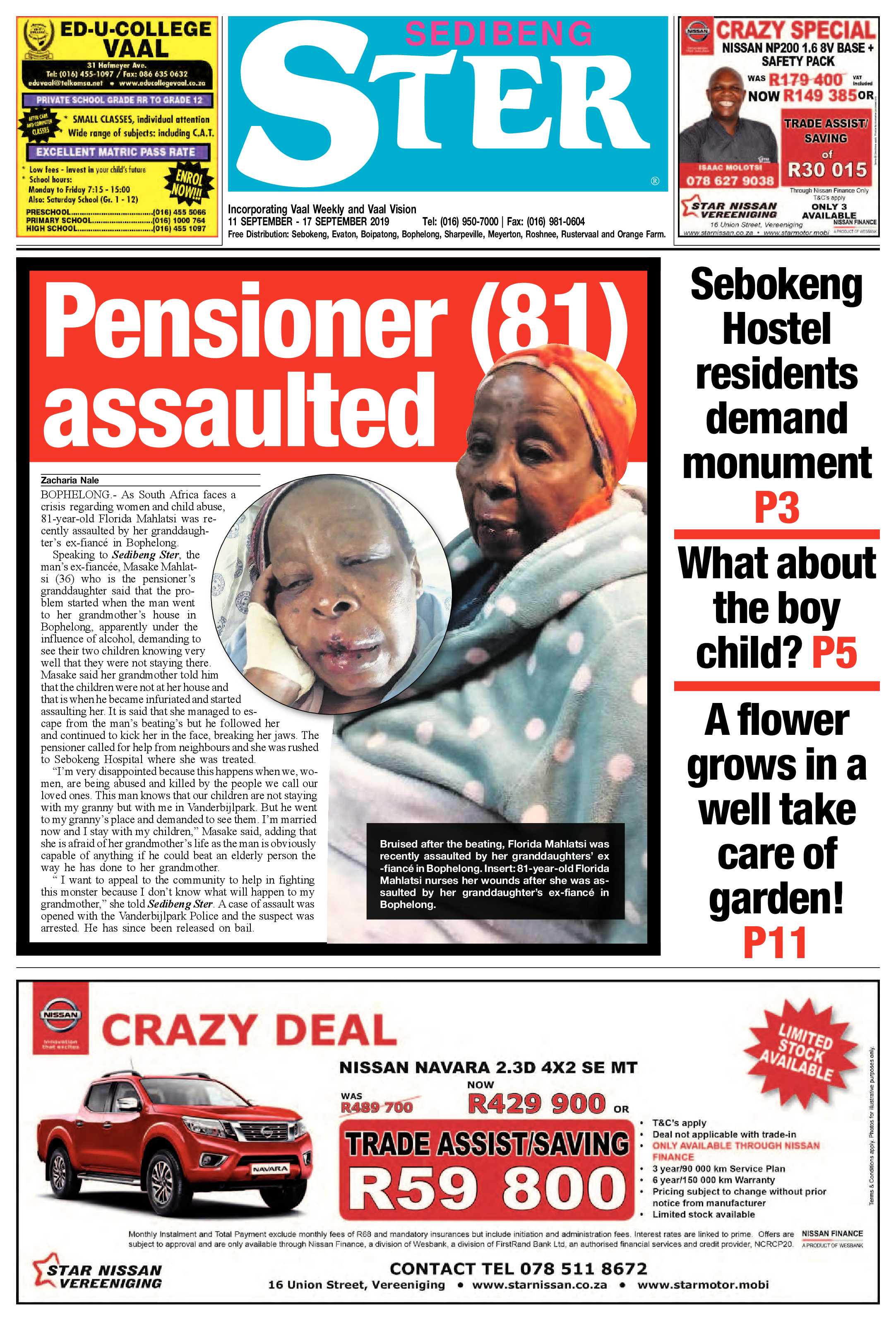 Sedibeng Ster 11 – 17 September 2019 page 1