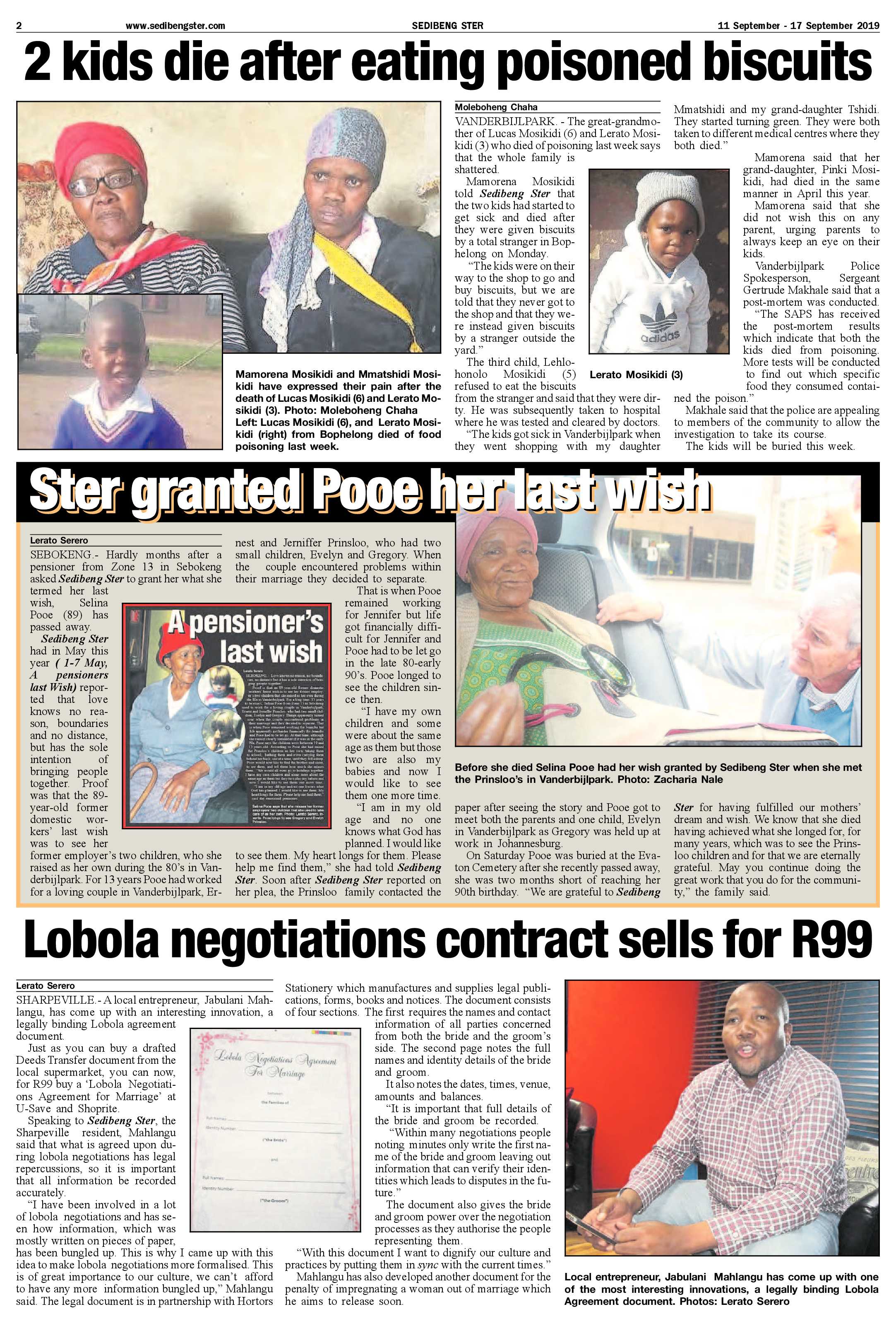 Sedibeng Ster 11 – 17 September 2019 page 2