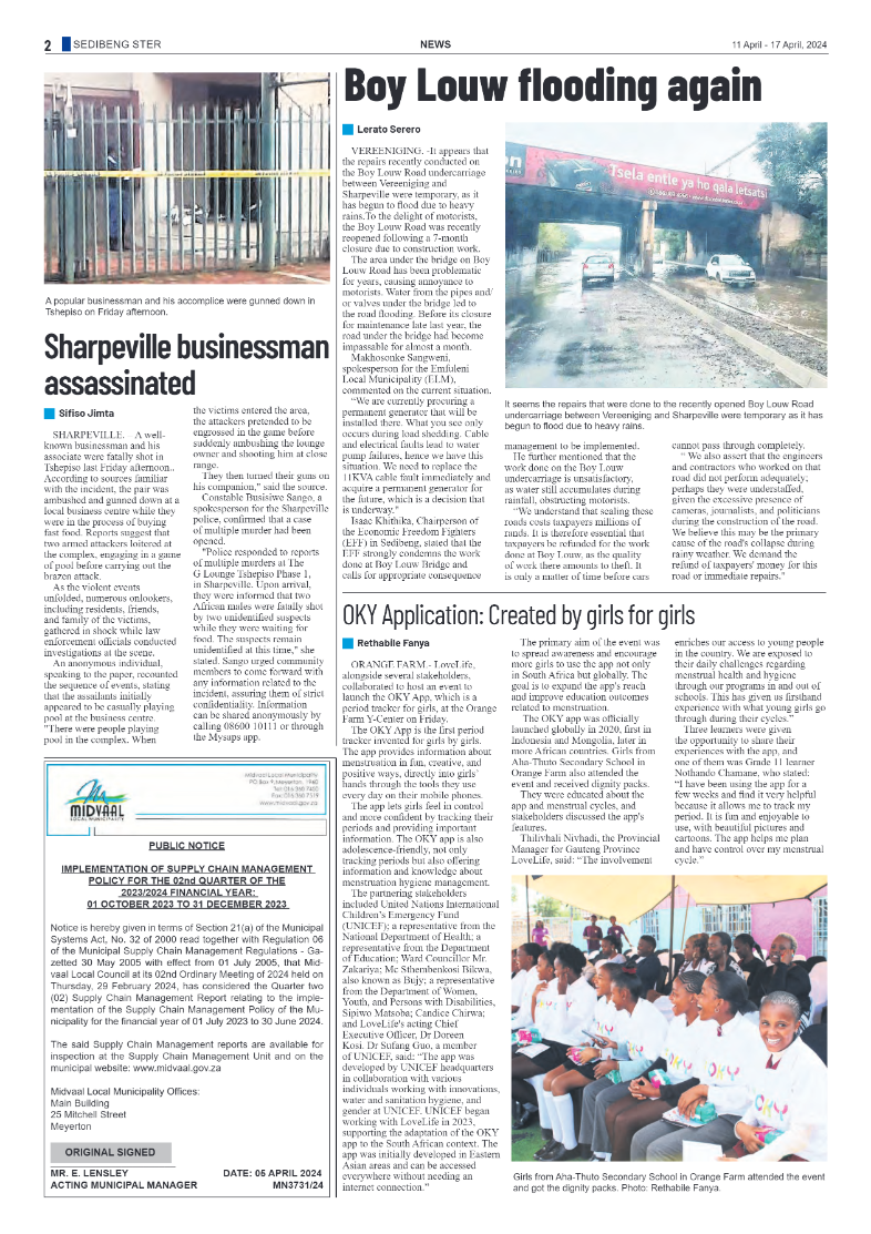Sedibeng Ster 11 April – 17 April, 2024 page 2