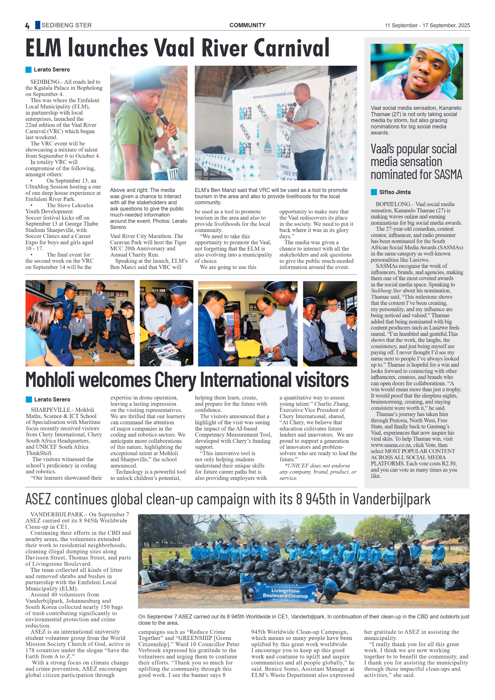 Sedibeng Ster 11 September – 17 September, 2025 page 4