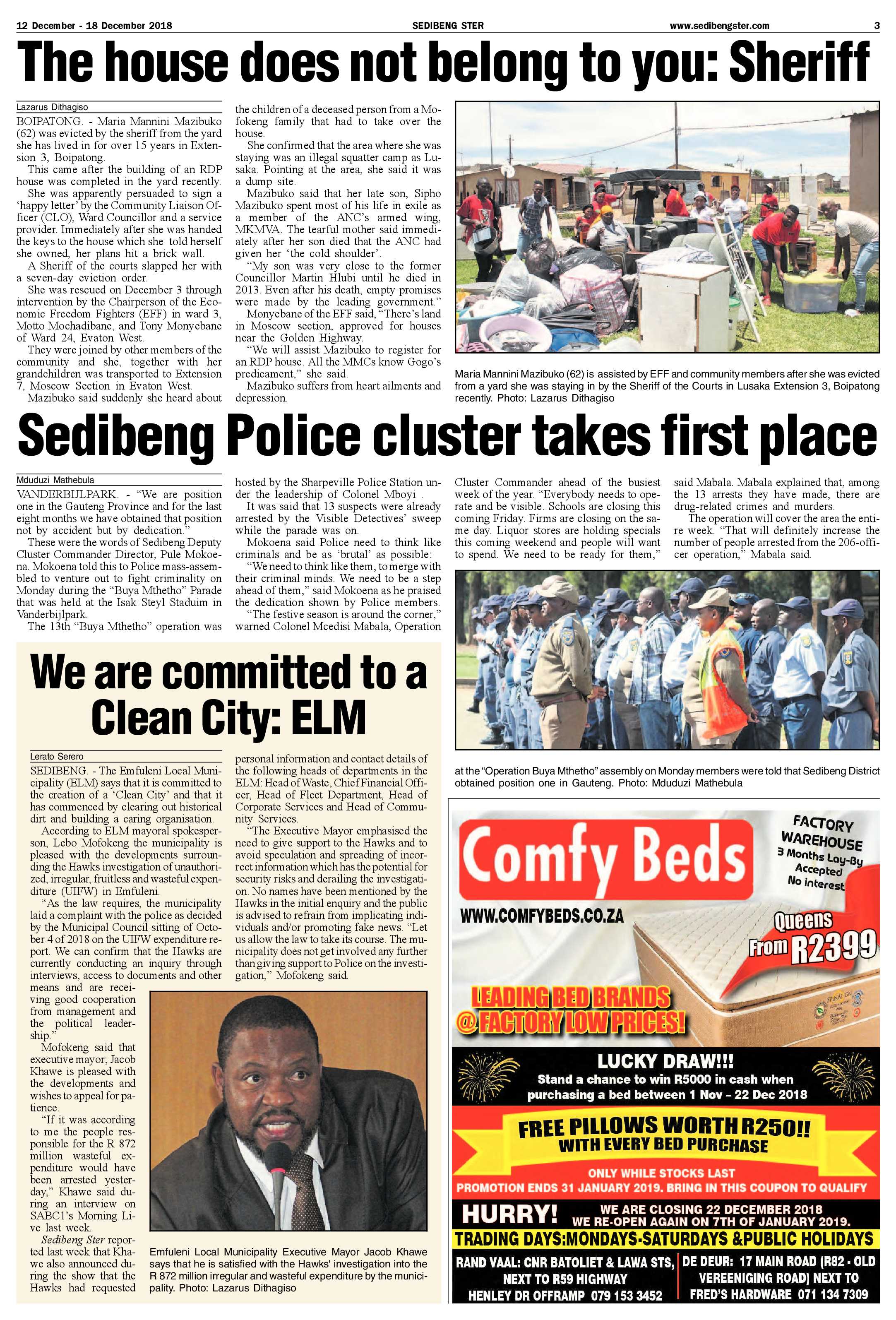 Sedibeng Ster 12 – 18 December 2018 page 3