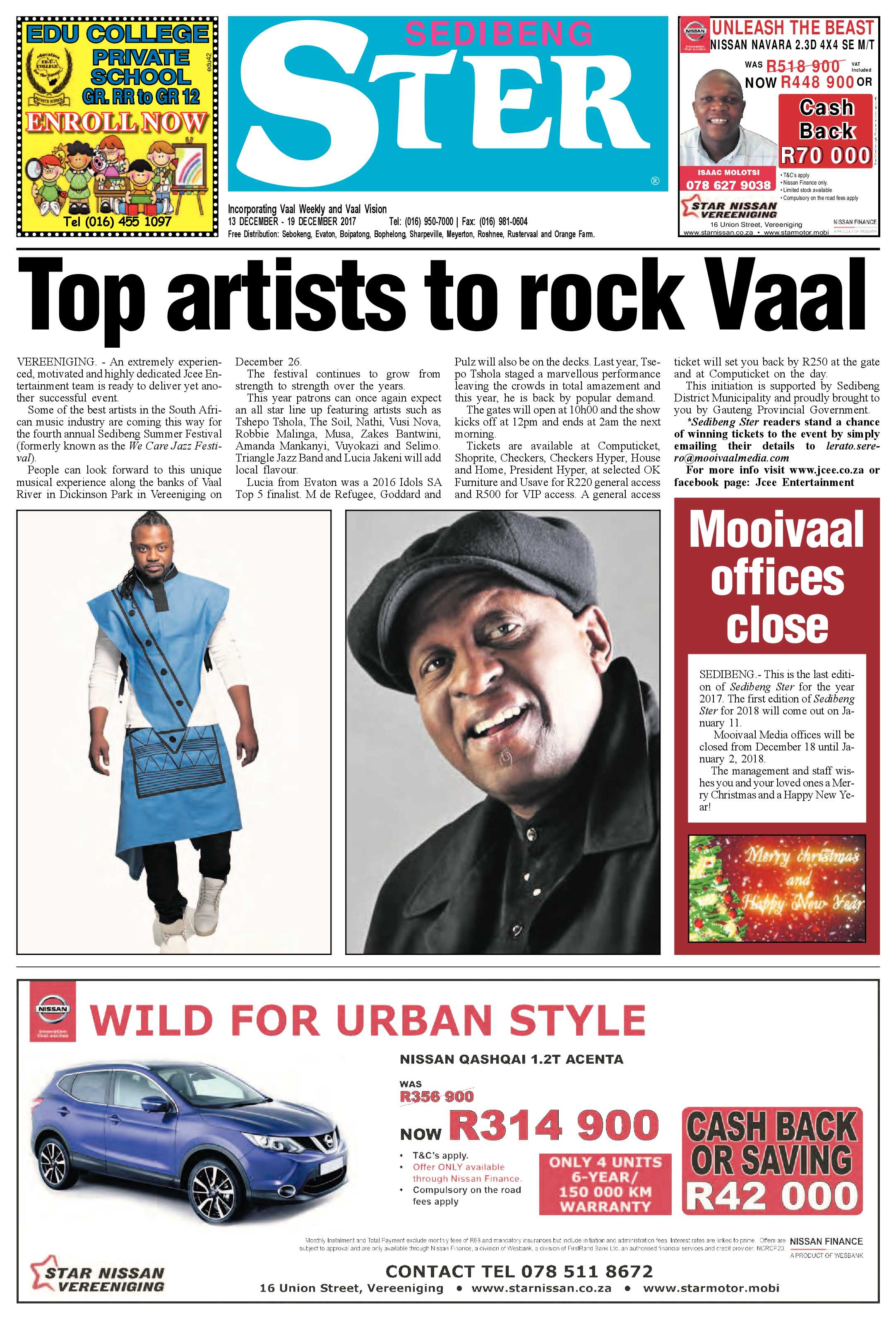 Sedibeng Ster 13 – 18 December 2017 page 1