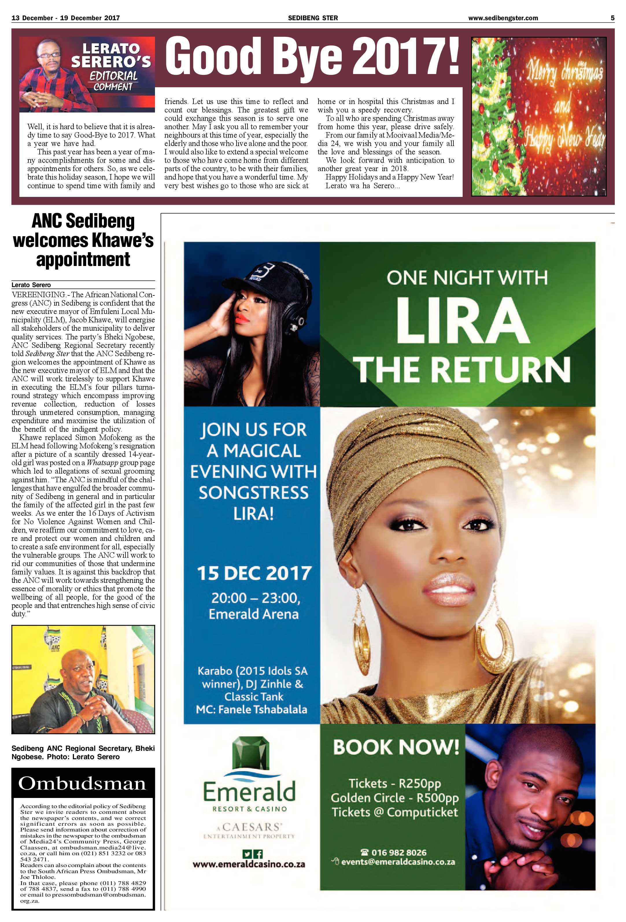 Sedibeng Ster 13 – 18 December 2017 page 5