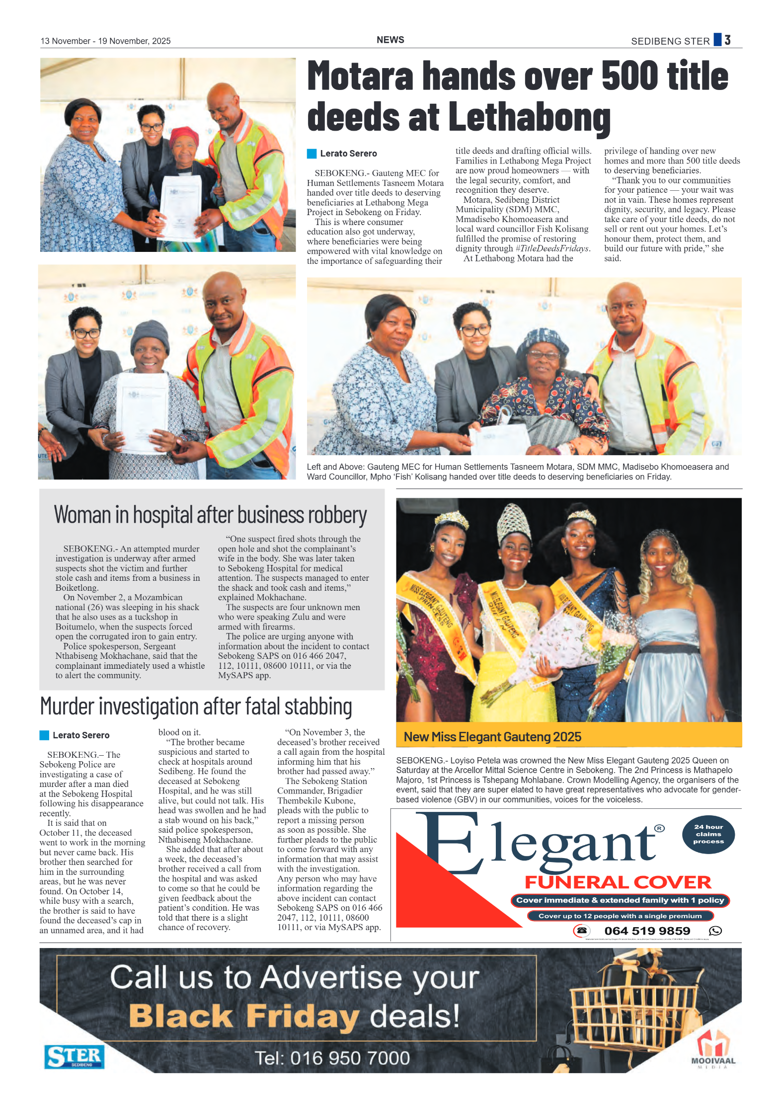 Sedibeng Ster 13 November – 19 November, 2025 page 3