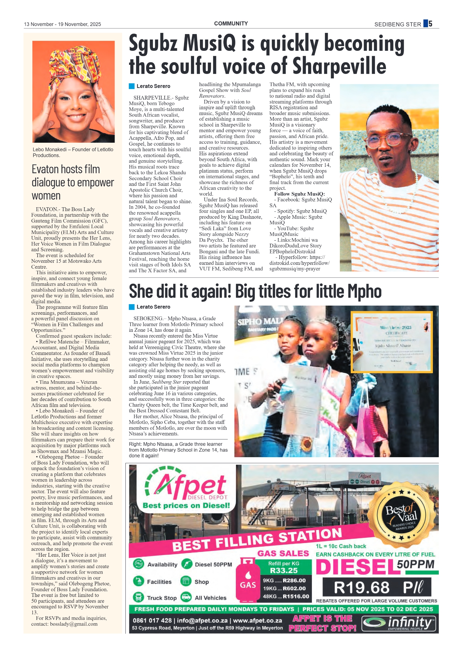 Sedibeng Ster 13 November – 19 November, 2025 page 5