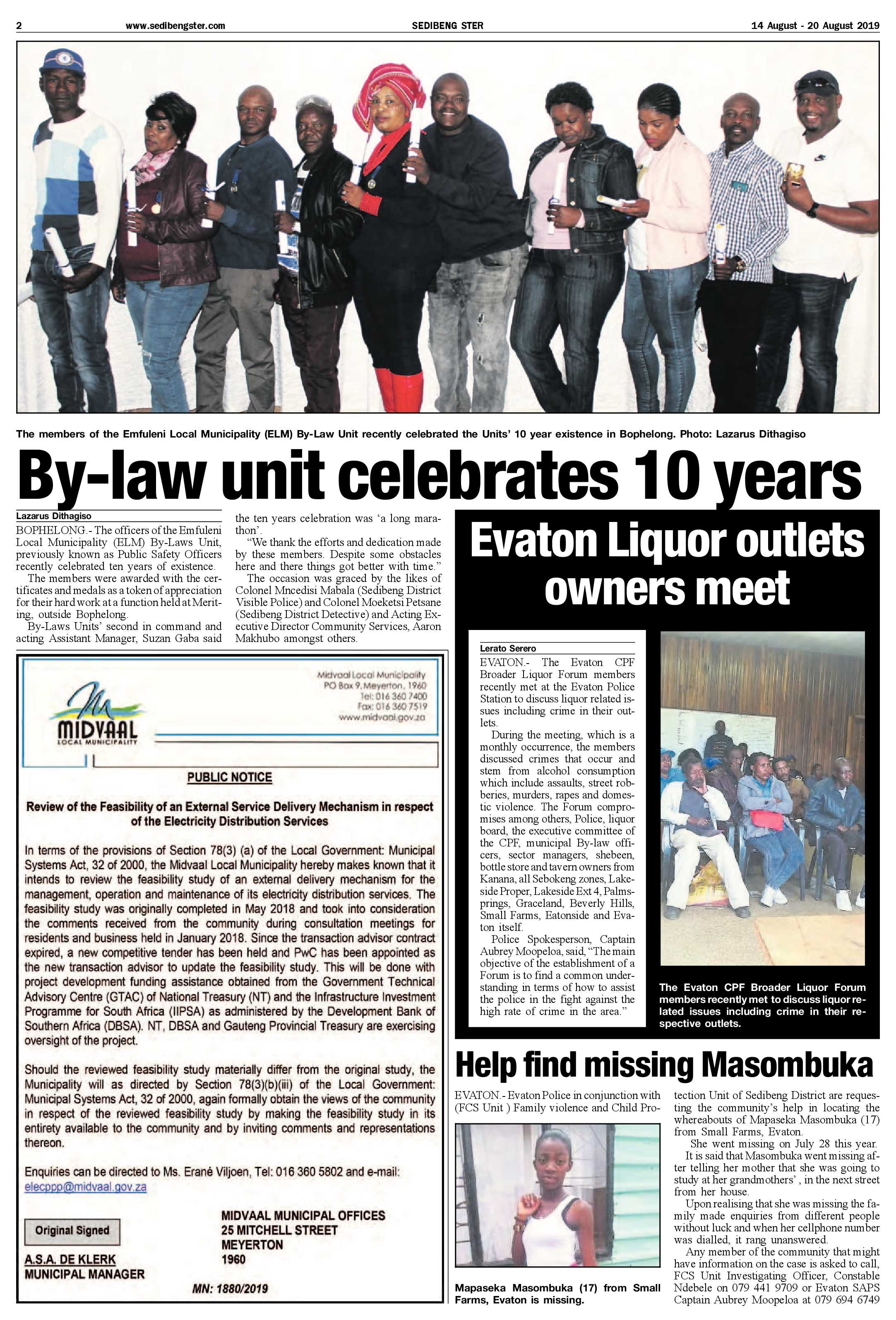 Sedibeng Ster 14 – 20 August 2019 page 2