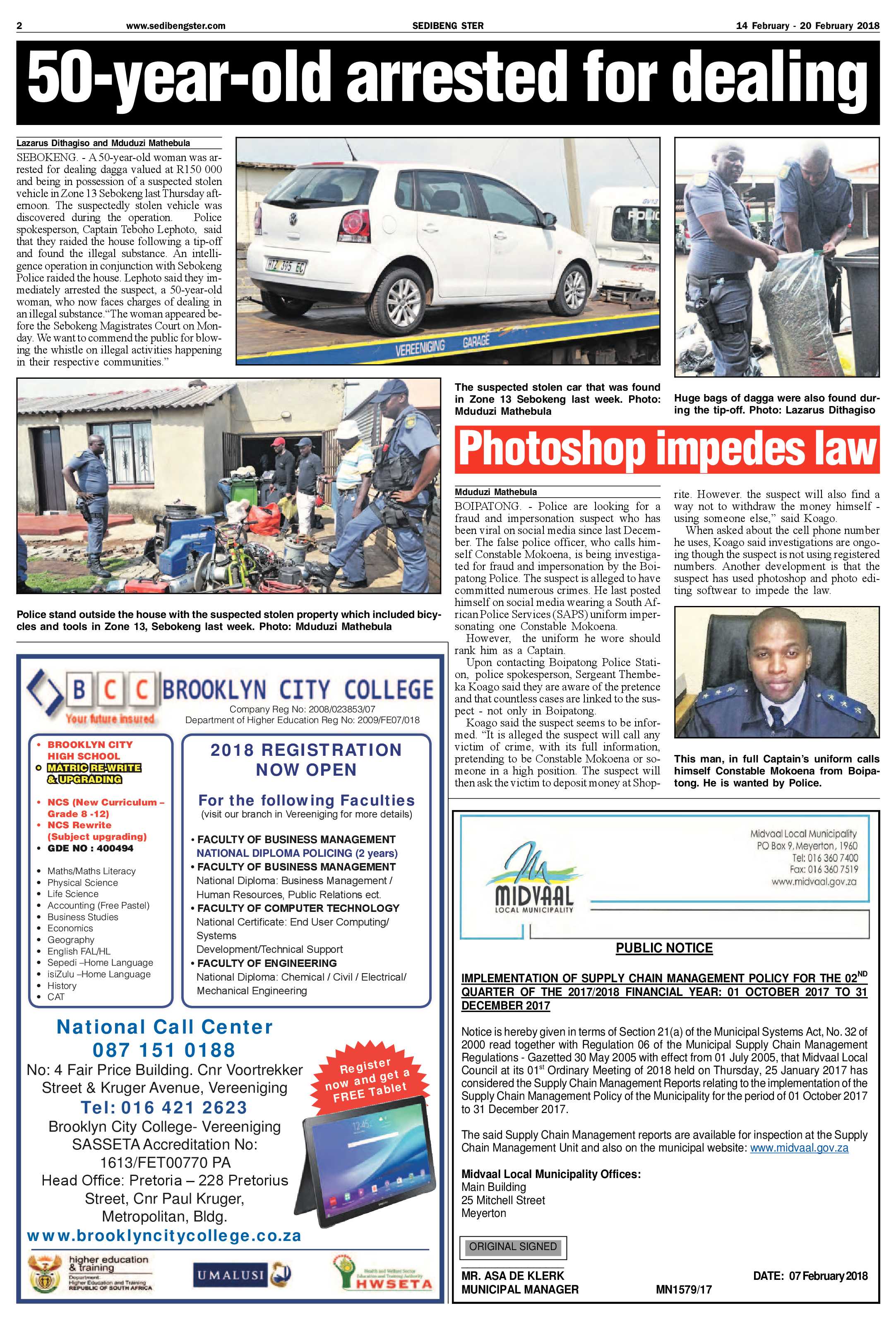 Sedibeng Ster 14 – 20 February 2018 page 2