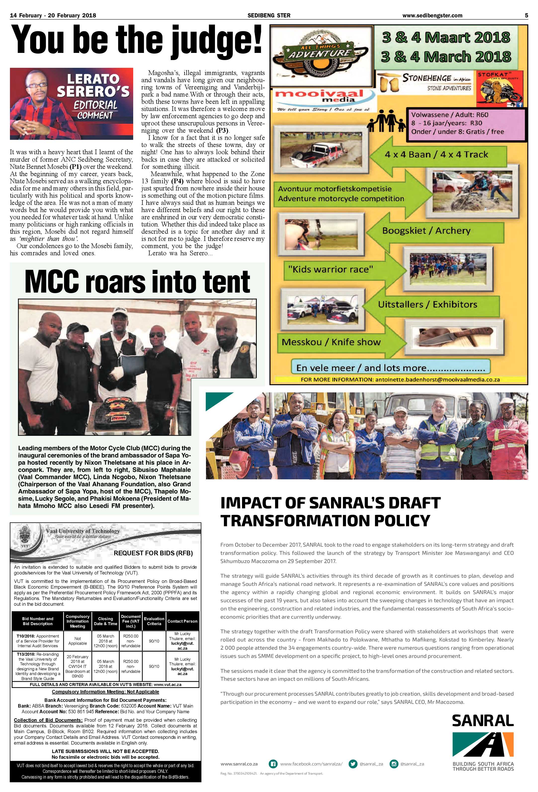 Sedibeng Ster 14 – 20 February 2018 page 5