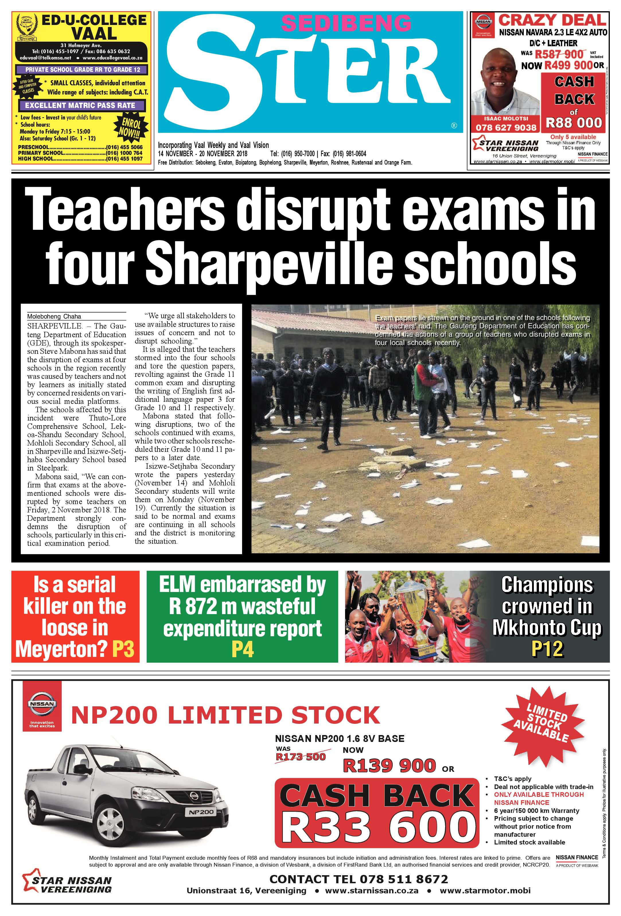 Sedibeng Ster 14 – 20 November 2018 page 1