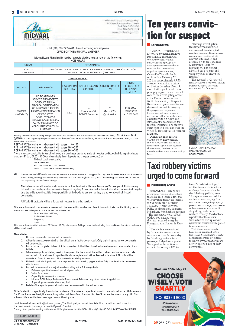 Sedibeng Ster 14 March – 20 March, 2024 page 2