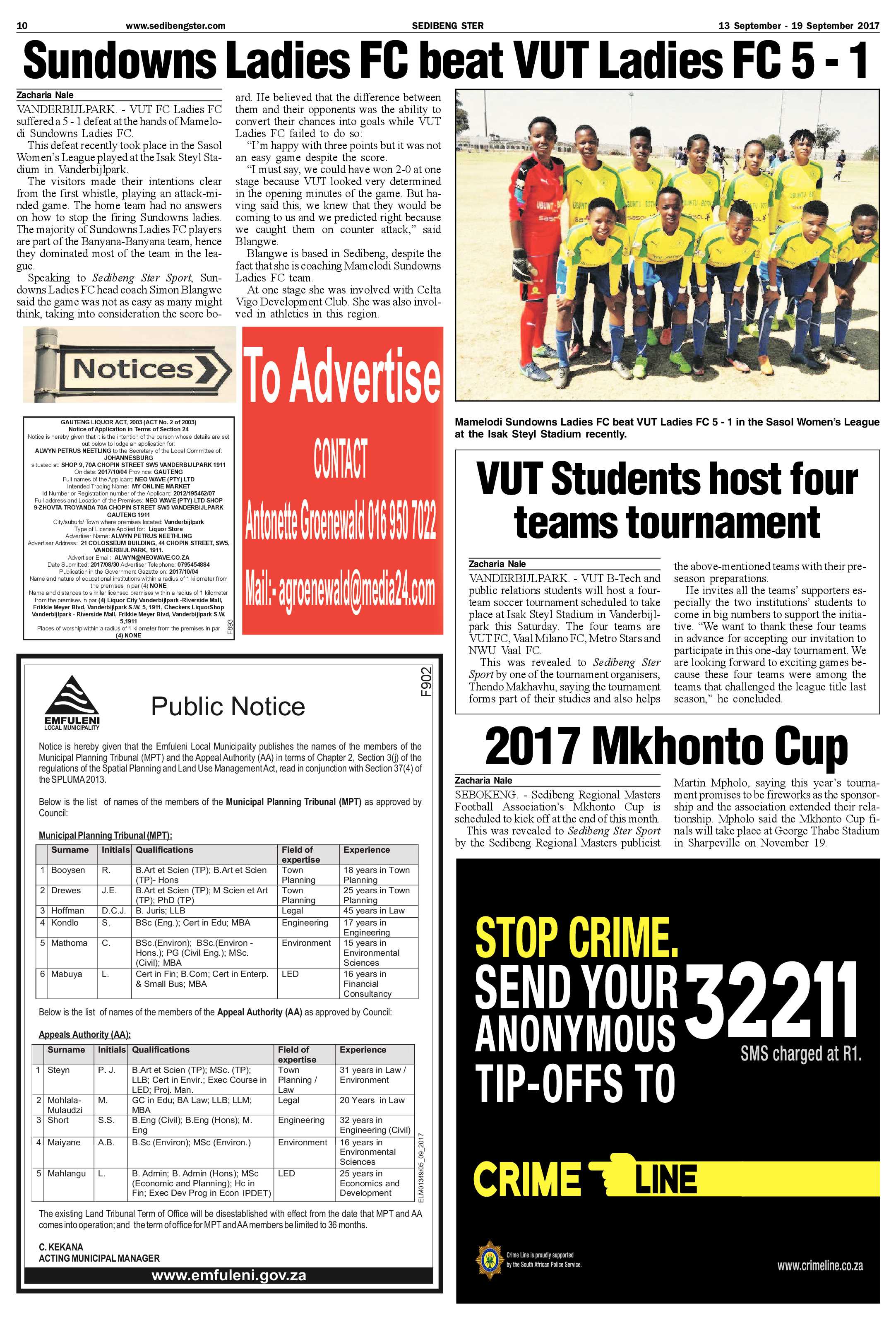 Sedibeng Ster 15 – 19 September 2017 page 10