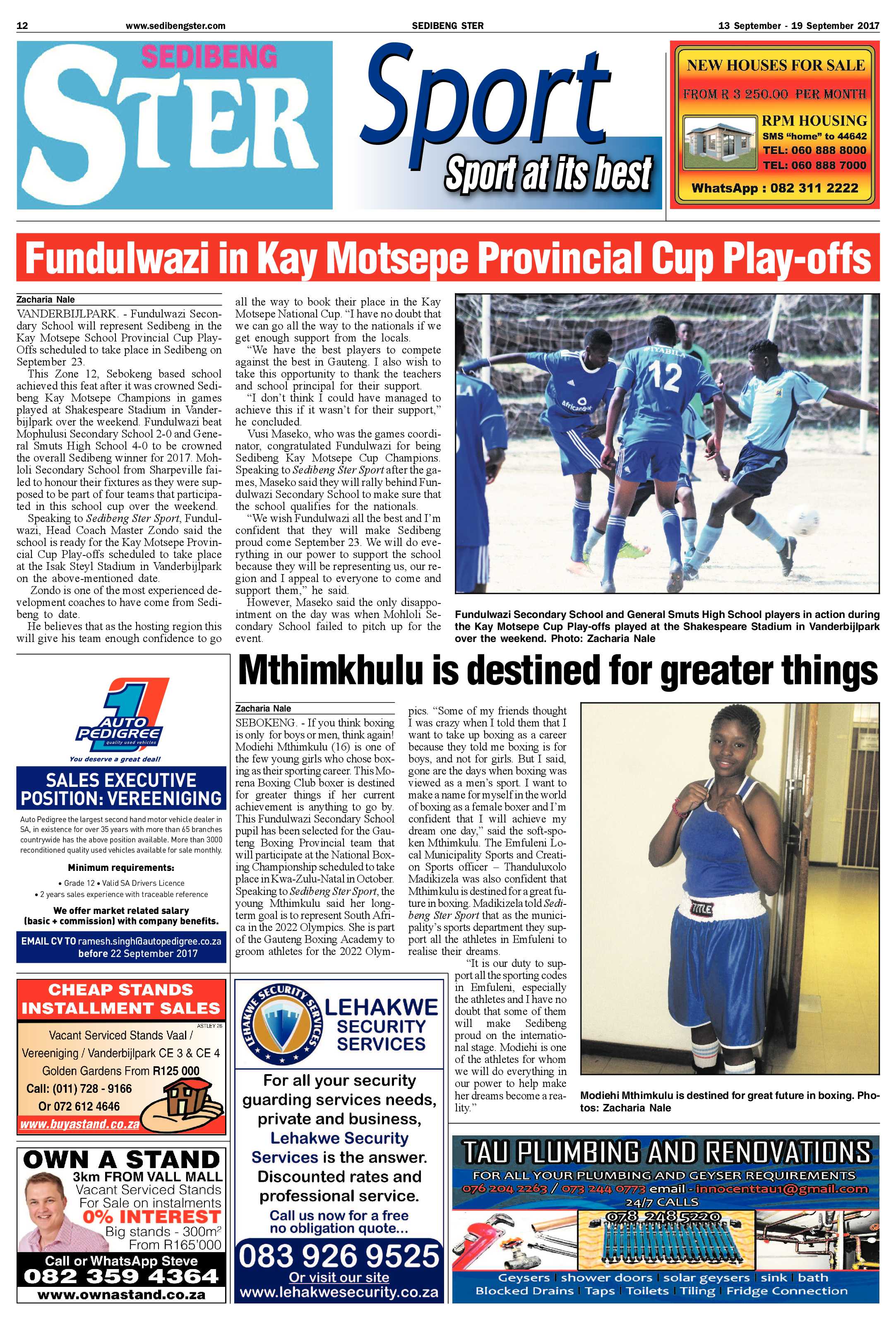 Sedibeng Ster 15 – 19 September 2017 page 12