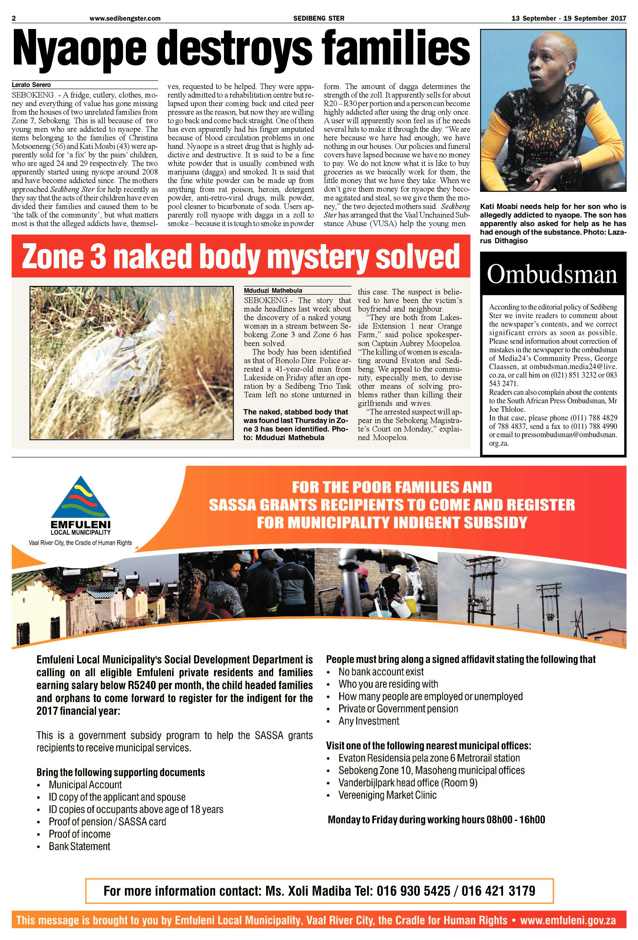 Sedibeng Ster 15 – 19 September 2017 page 2