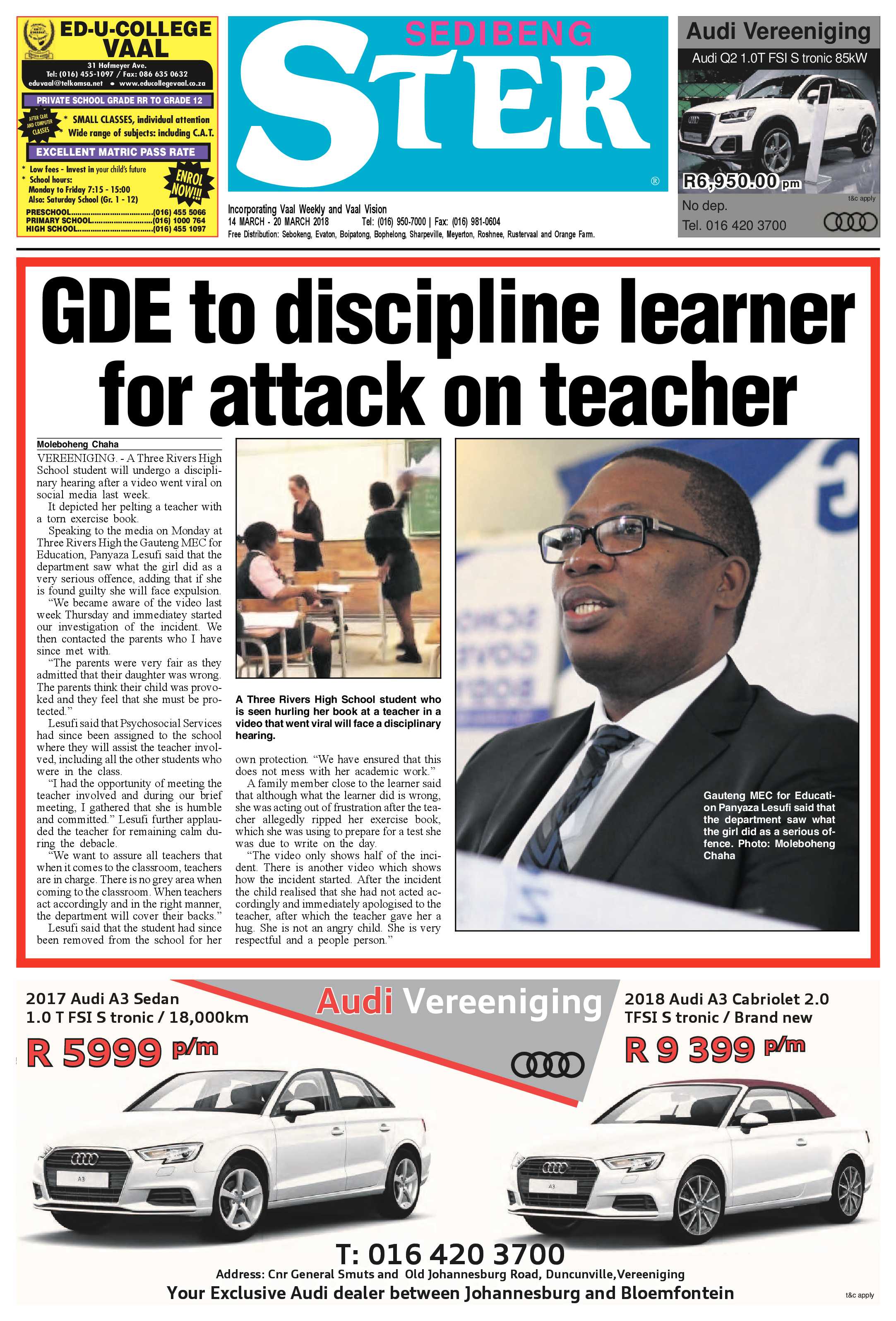 Sedibeng Ster 15 – 20 March 2018 page 1