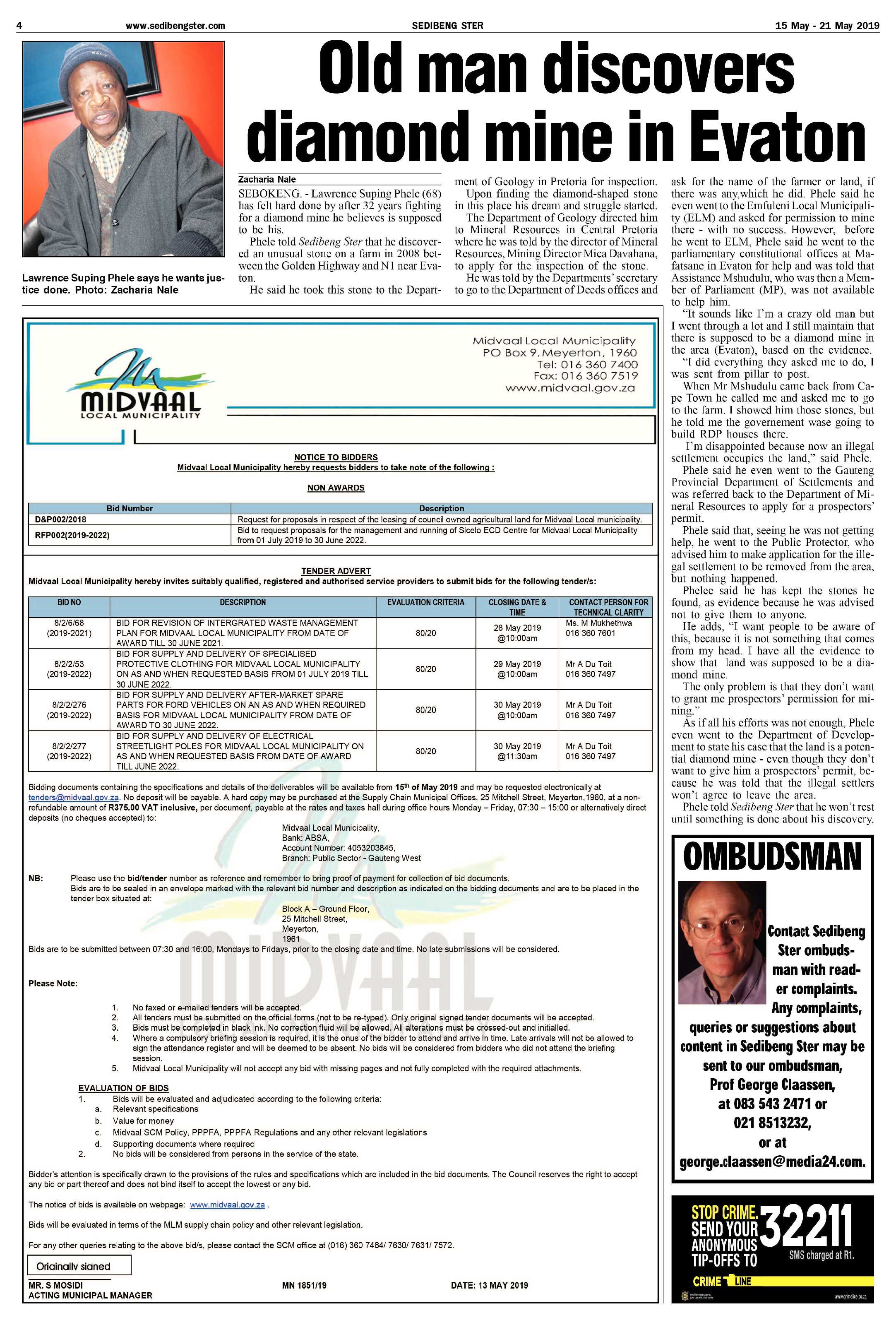 Sedibeng Ster 15 – 21 May 2019 page 4