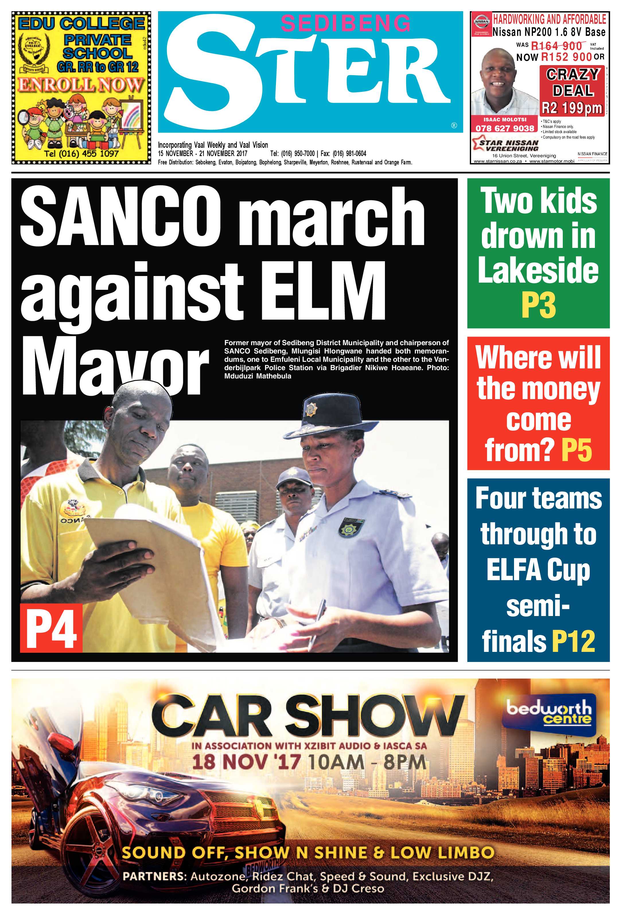 Sedibeng Ster 15 – 21 November 2017 page 1