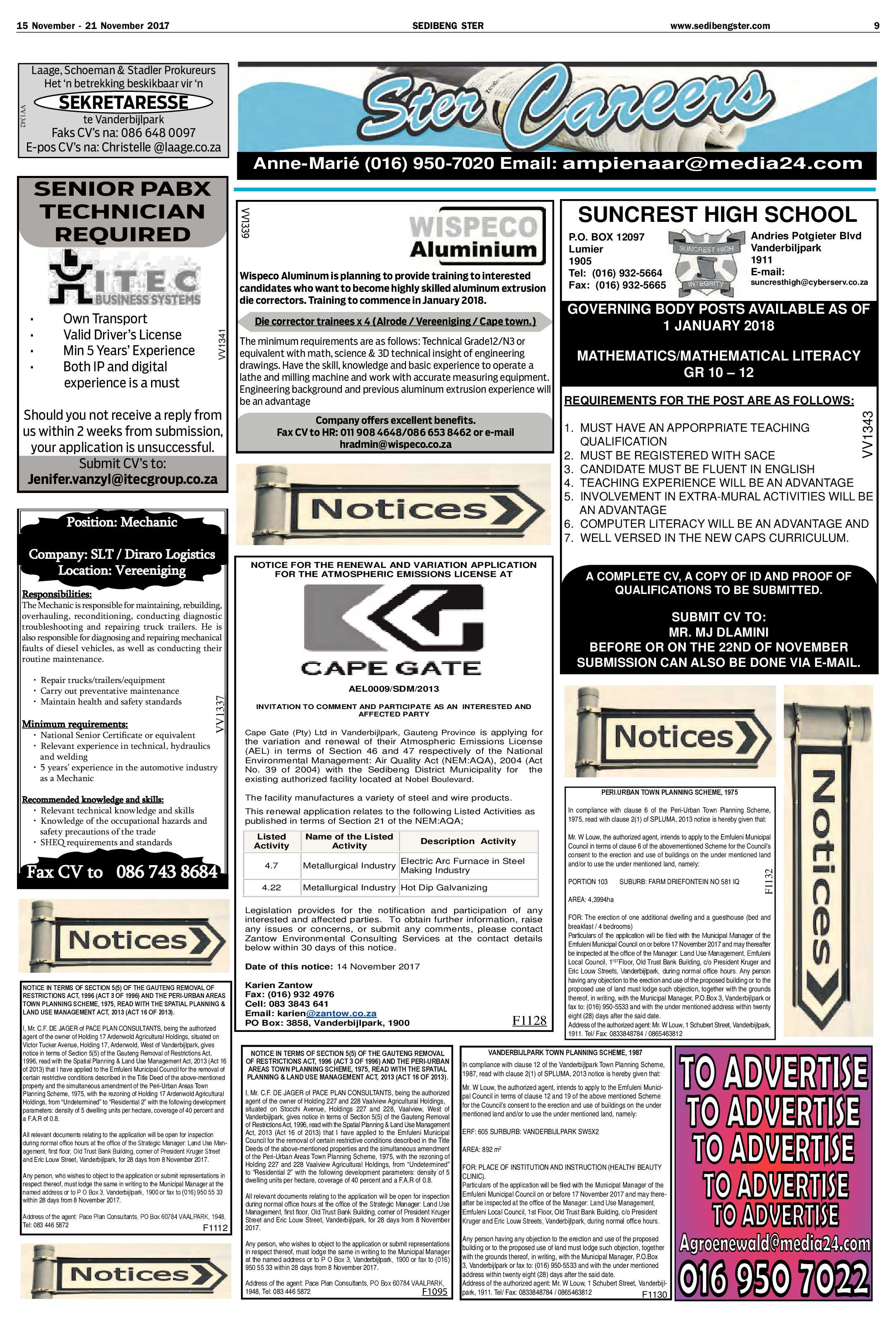 Sedibeng Ster 15 – 21 November 2017 page 9