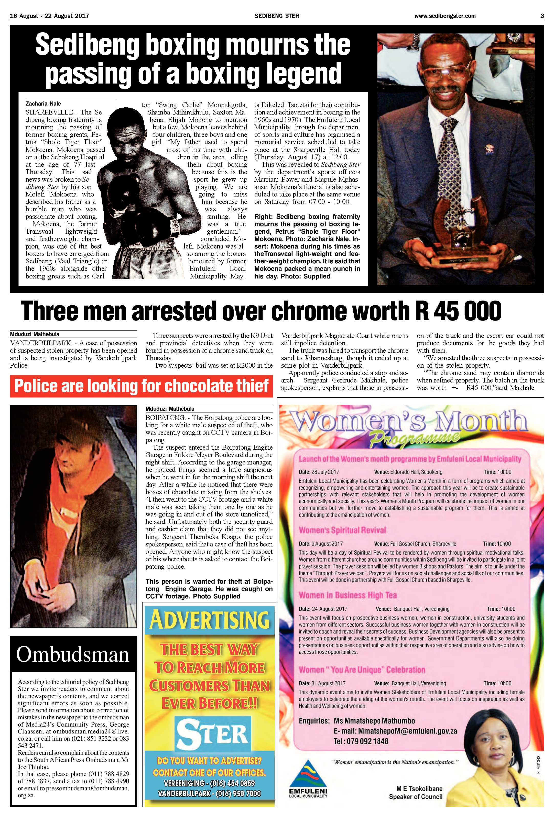 Sedibeng Ster 15 – 22 August 2017 page 3