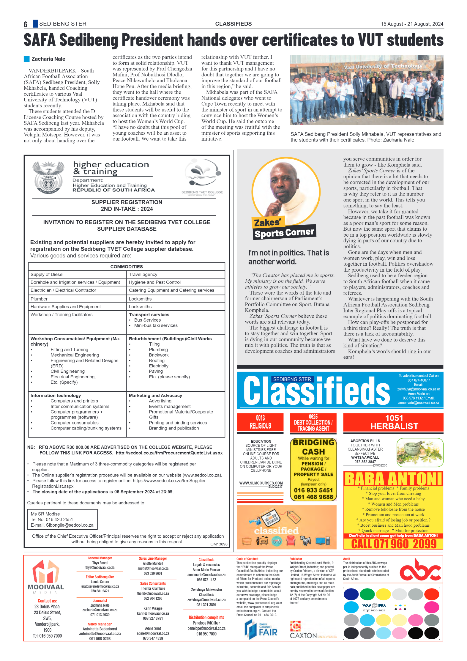 Sedibeng Ster 15 August – 21 August, 2024 page 6