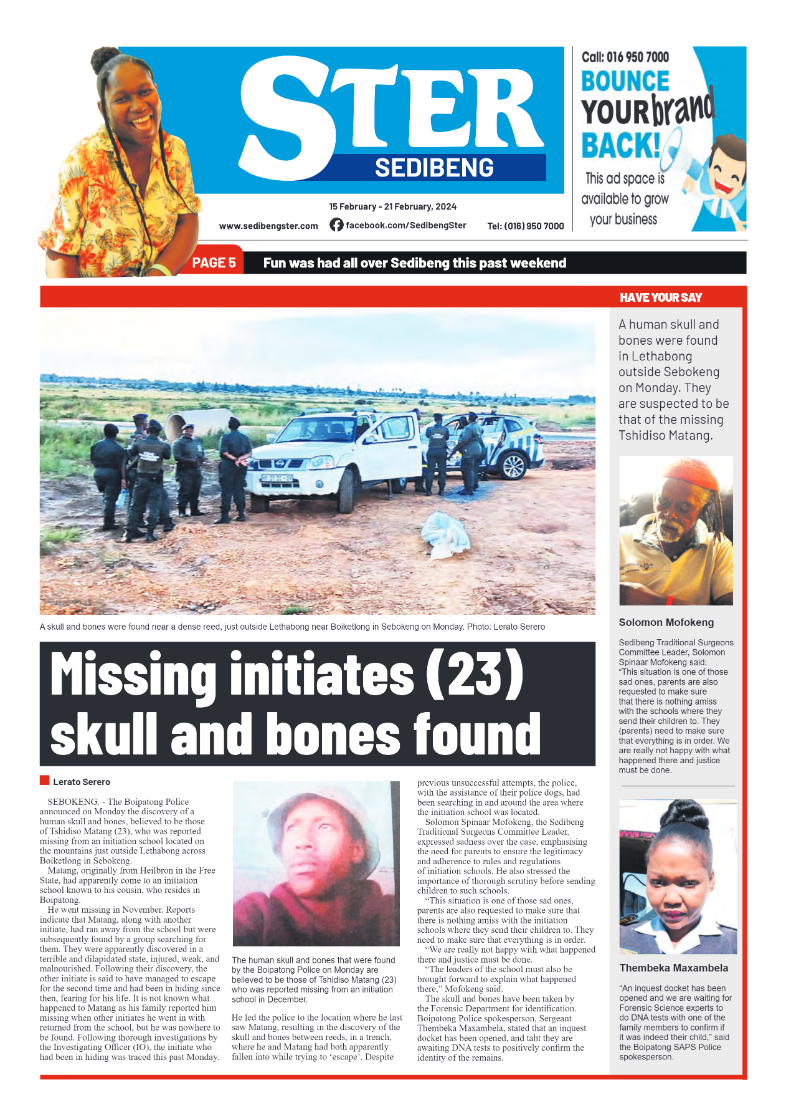 Sedibeng Ster 15 February – 21 February, 2024 page 1
