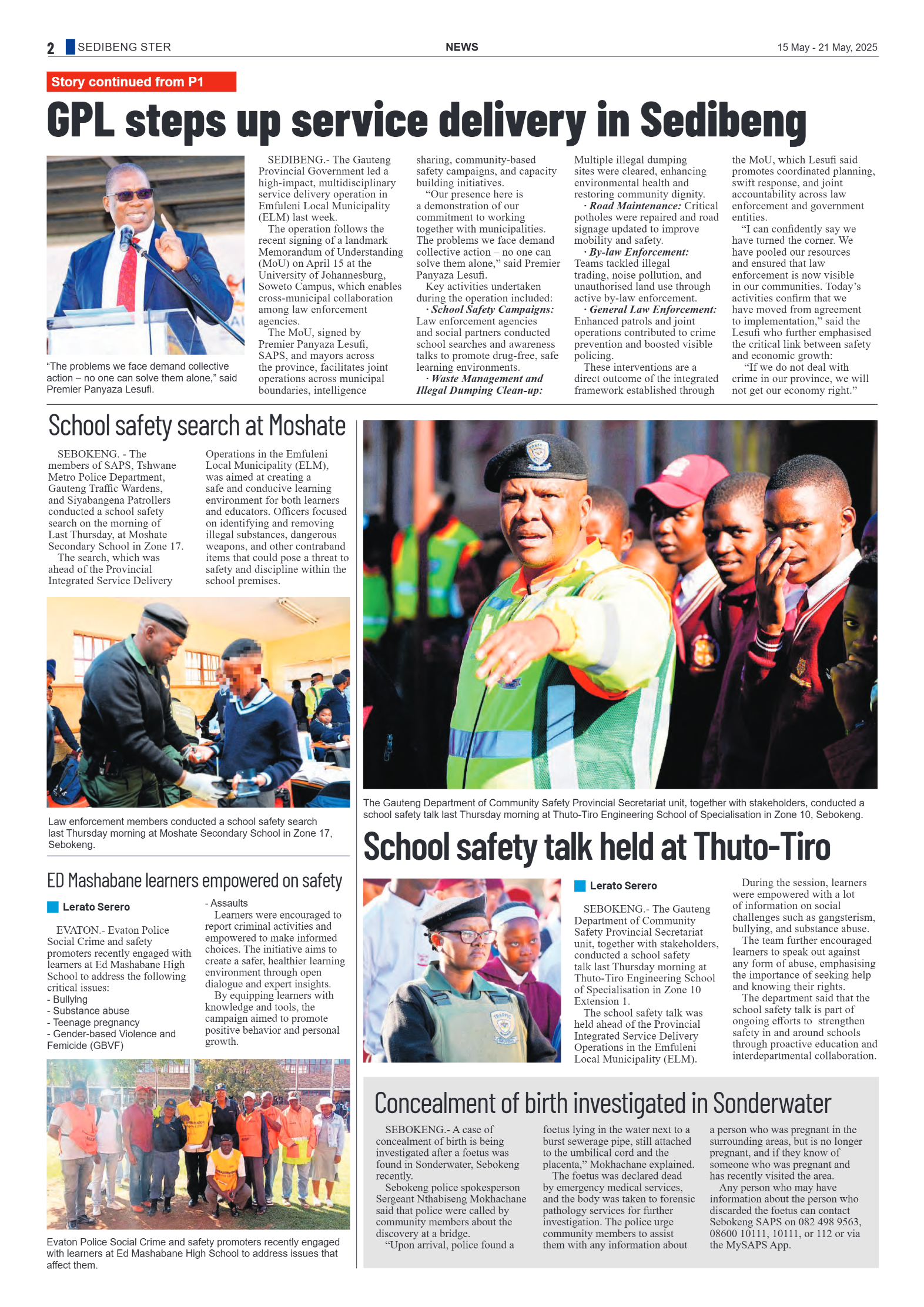 Sedibeng Ster 15 May – 21 May, 2025 page 2