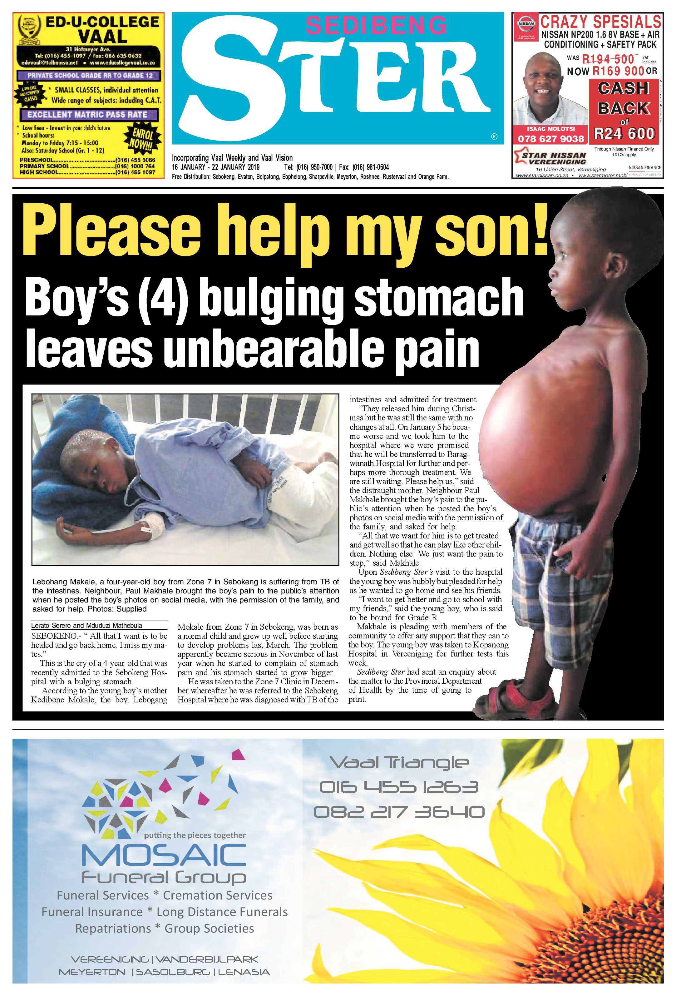 Sedibeng Ster 16 – 22 January 2019 page 1