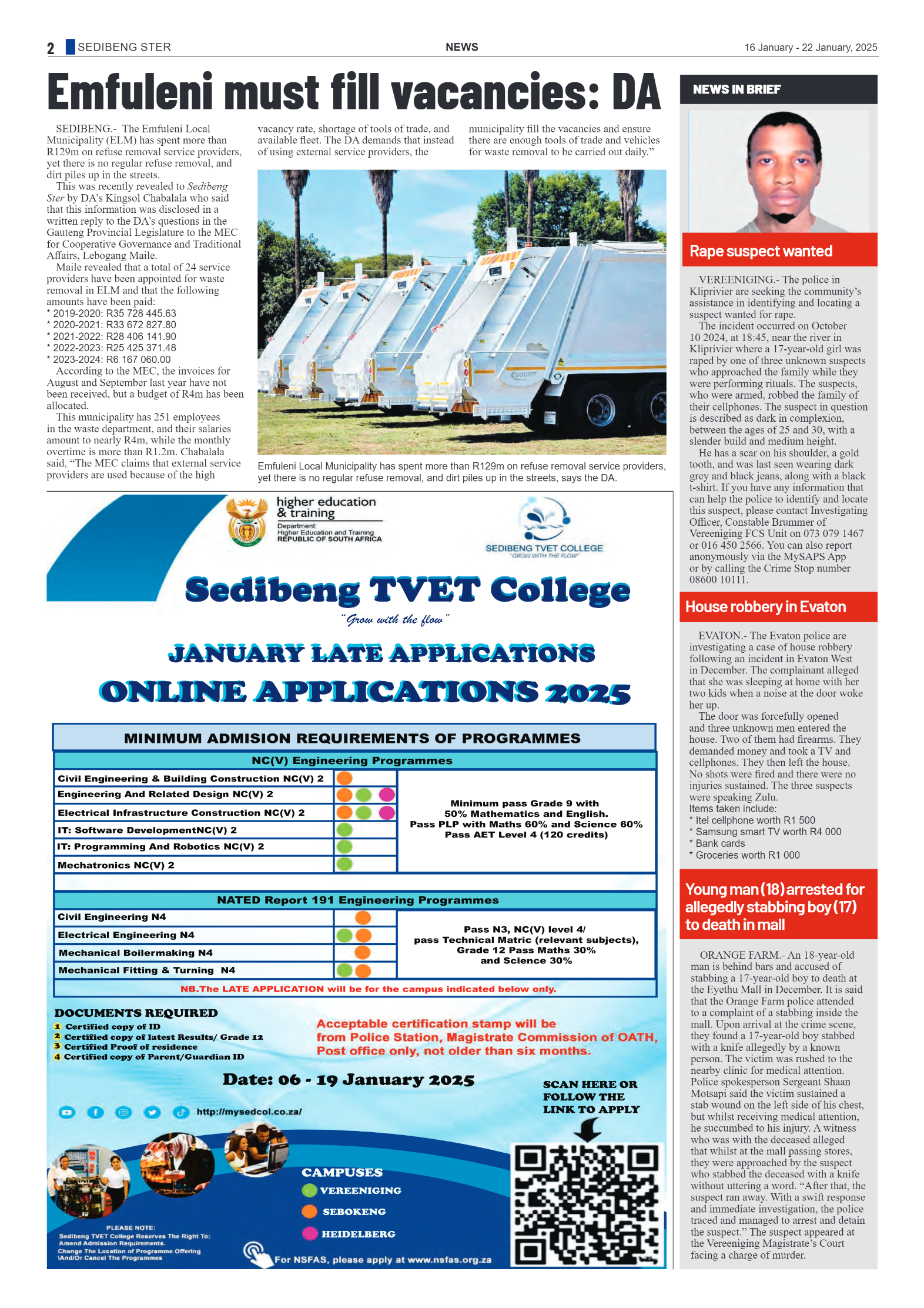 Sedibeng Ster 16 January – 22 January, 2025 page 2