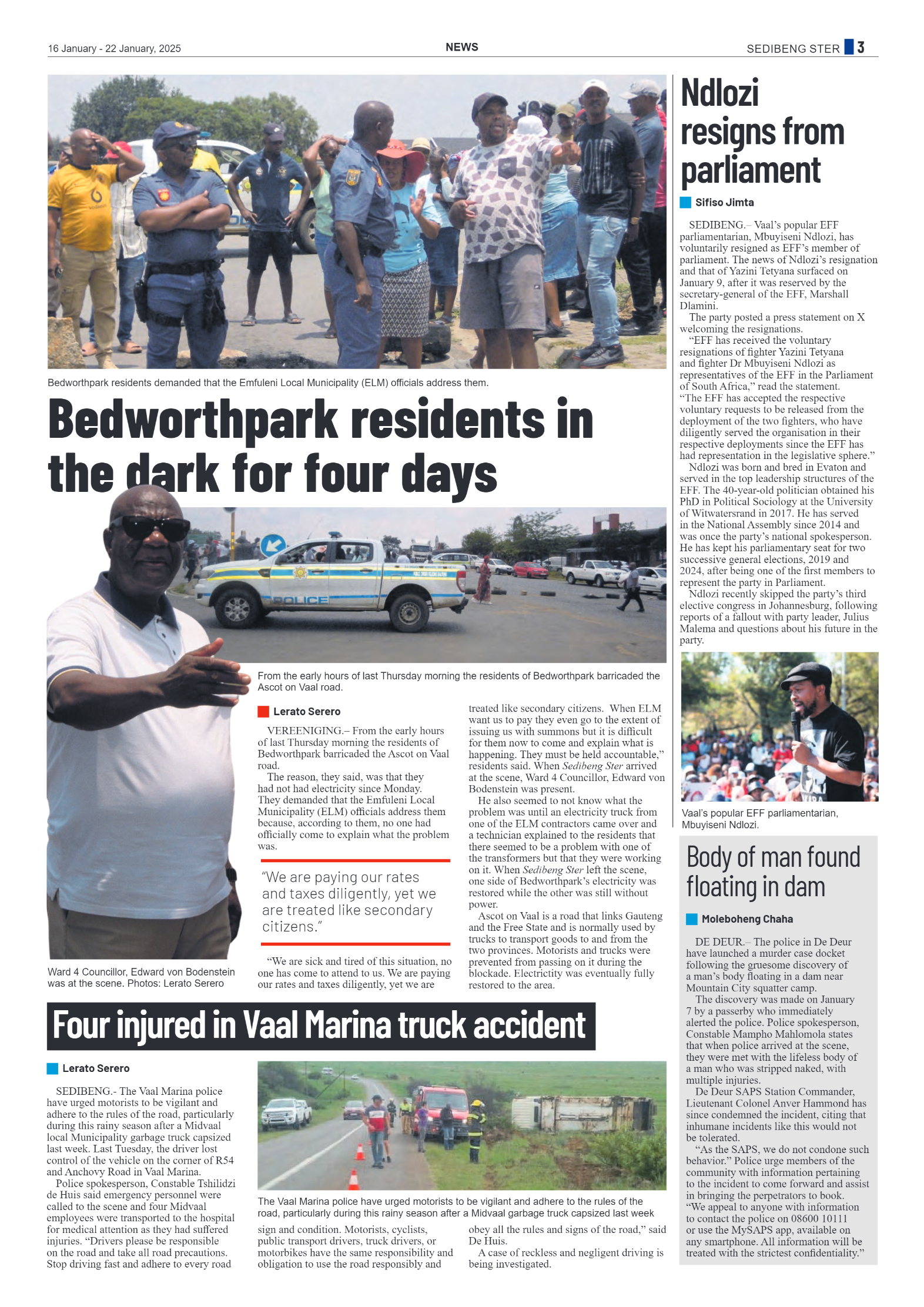 Sedibeng Ster 16 January – 22 January, 2025 page 3
