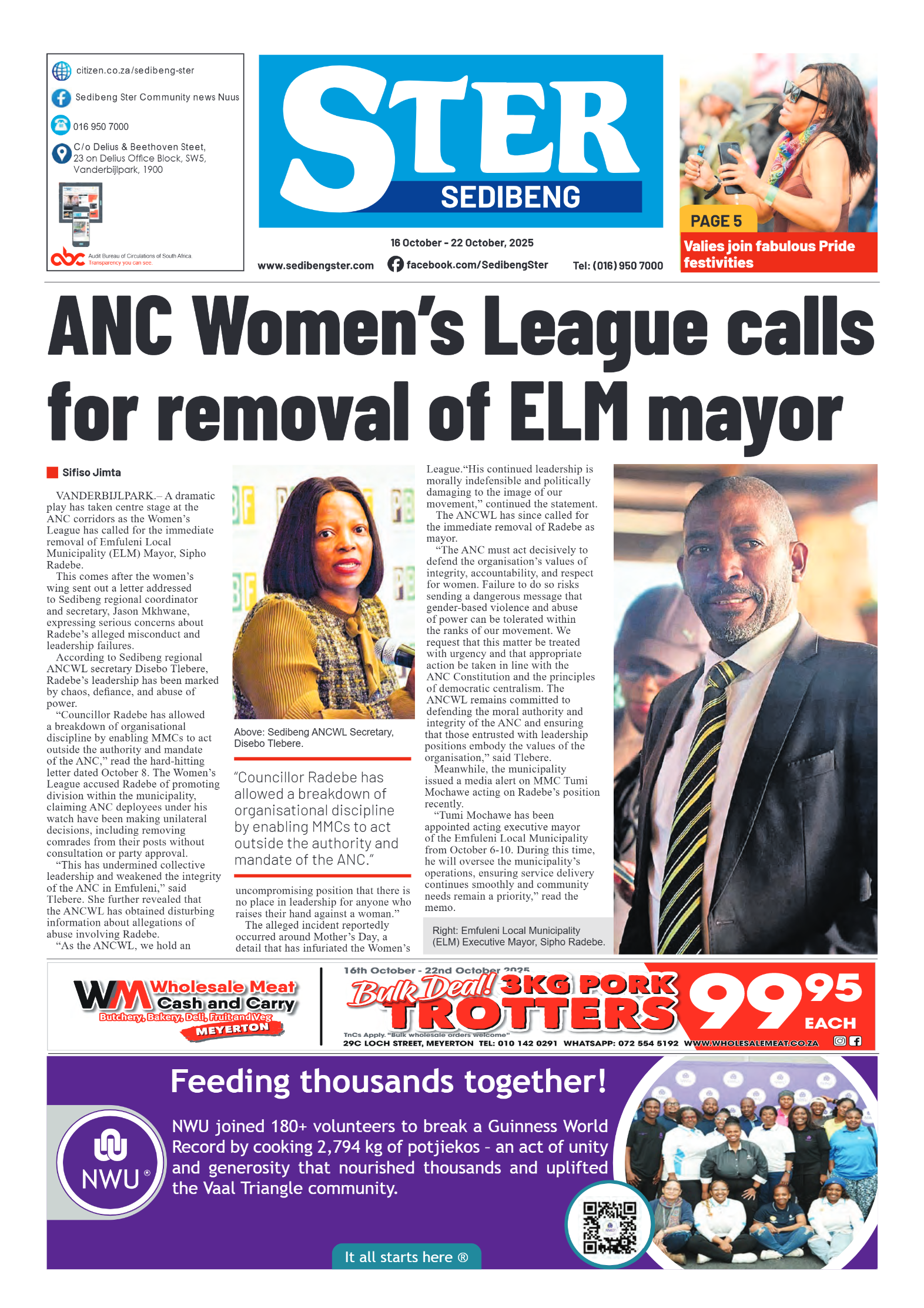 Sedibeng Ster 16 October – 22 October, 2025 page 1
