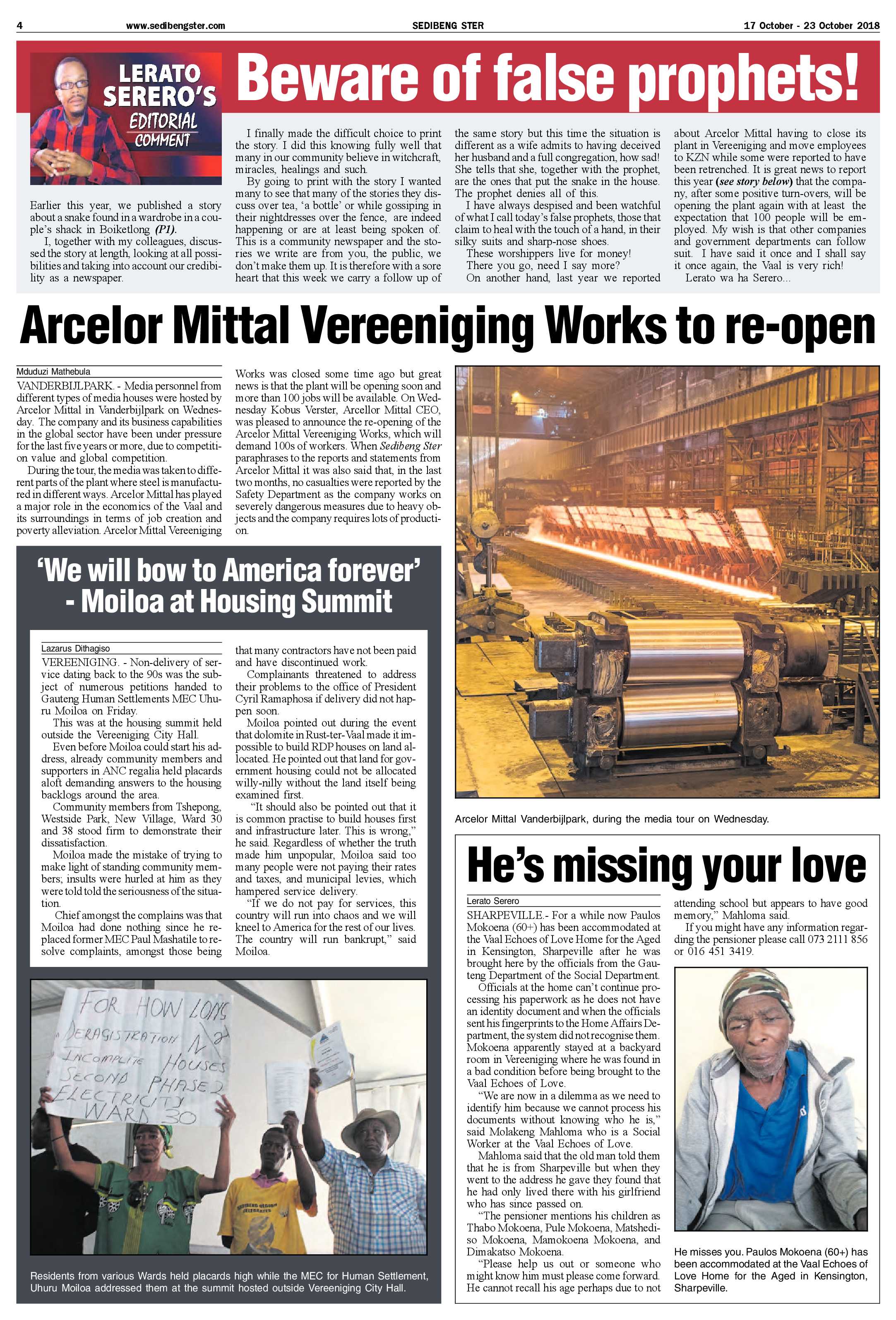 Sedibeng Ster 17 – 23 October 2018 page 4