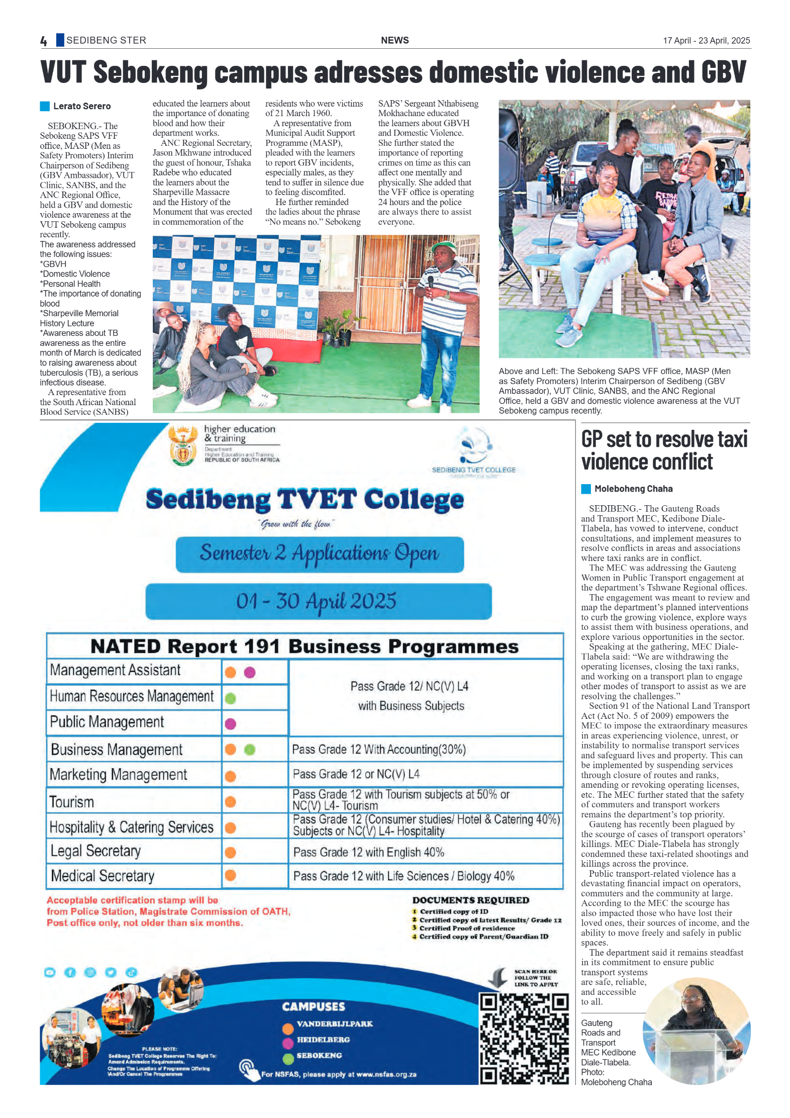 Sedibeng Ster 17 April – 23 April, 2025 page 4