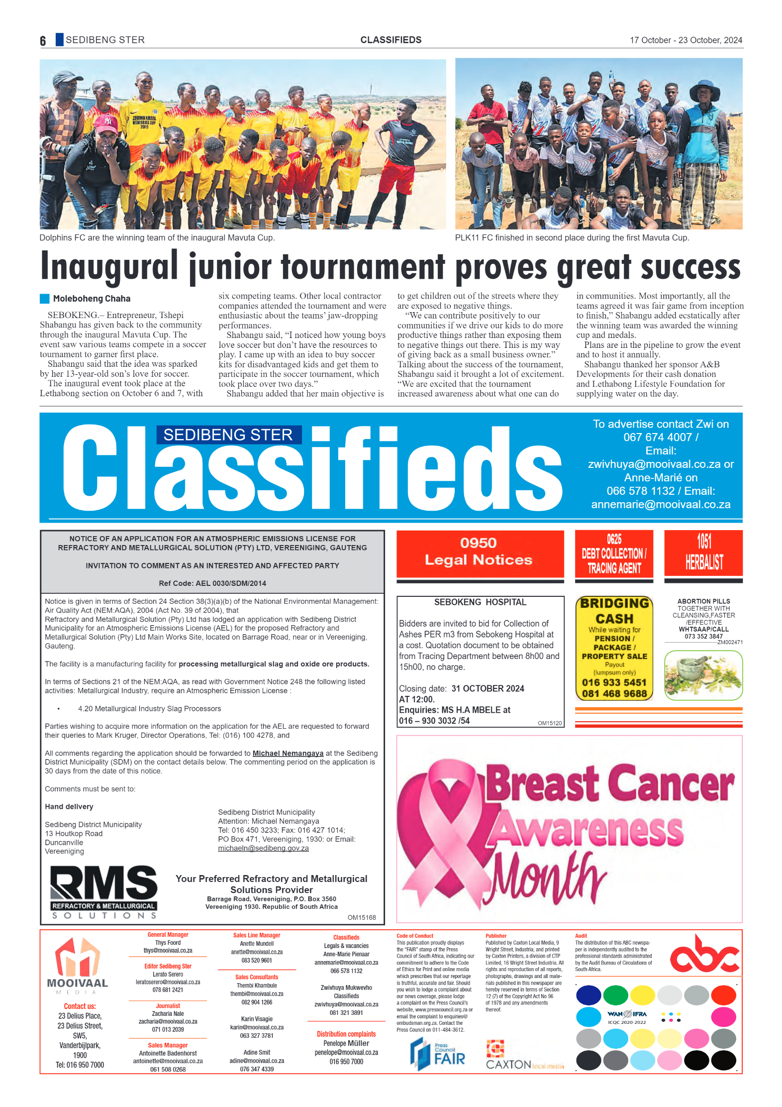 Sedibeng Ster NEWS 17 October – 23 October, 2024 page 6
